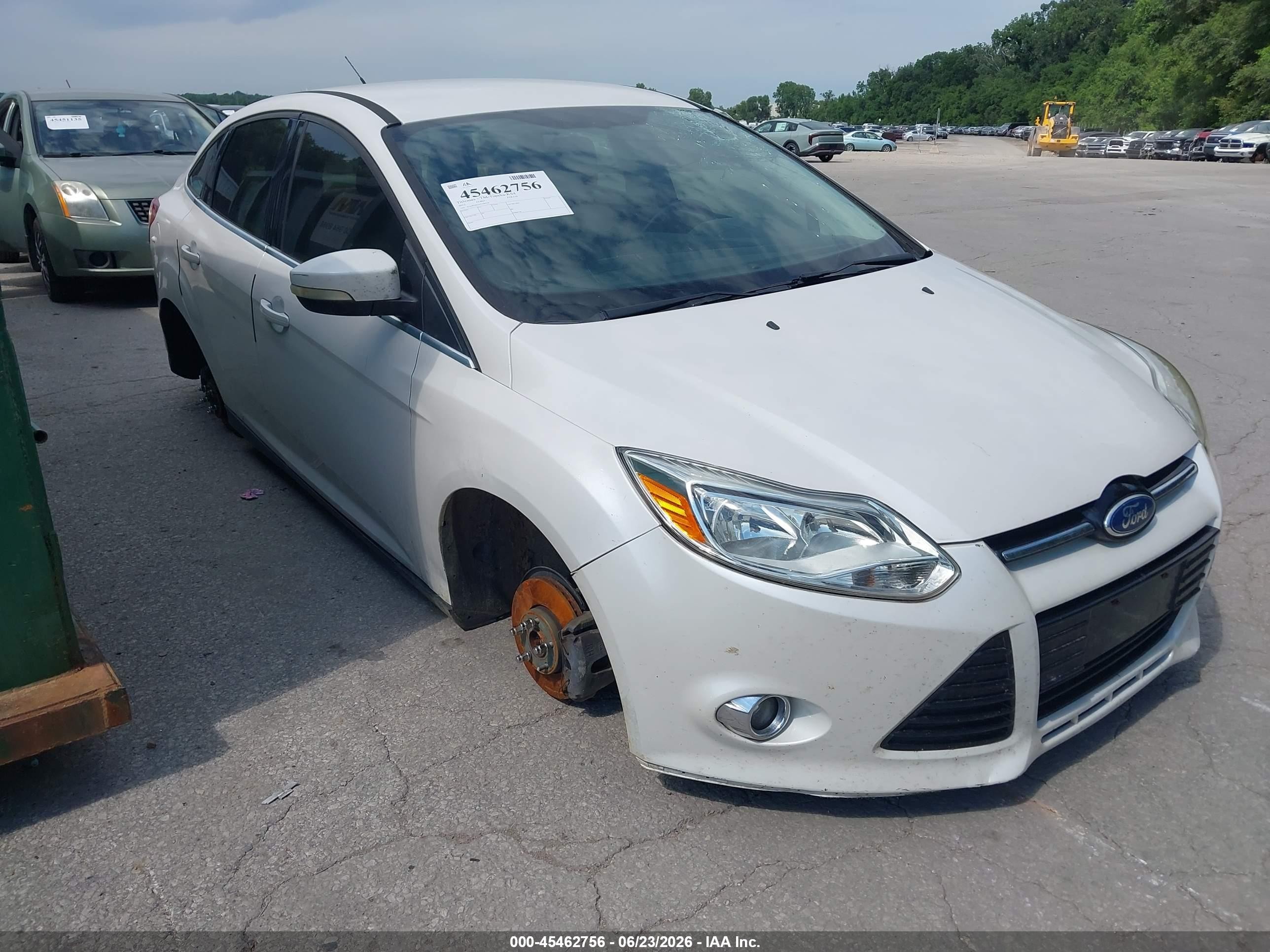 2012 Ford Focus Sel White vin: 1FAHP3H23CL180234