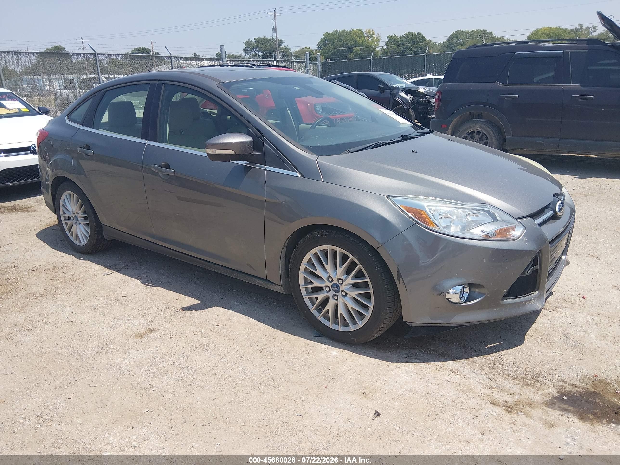 2012 Ford Focus Sel Gray vin: 1FAHP3H23CL400374