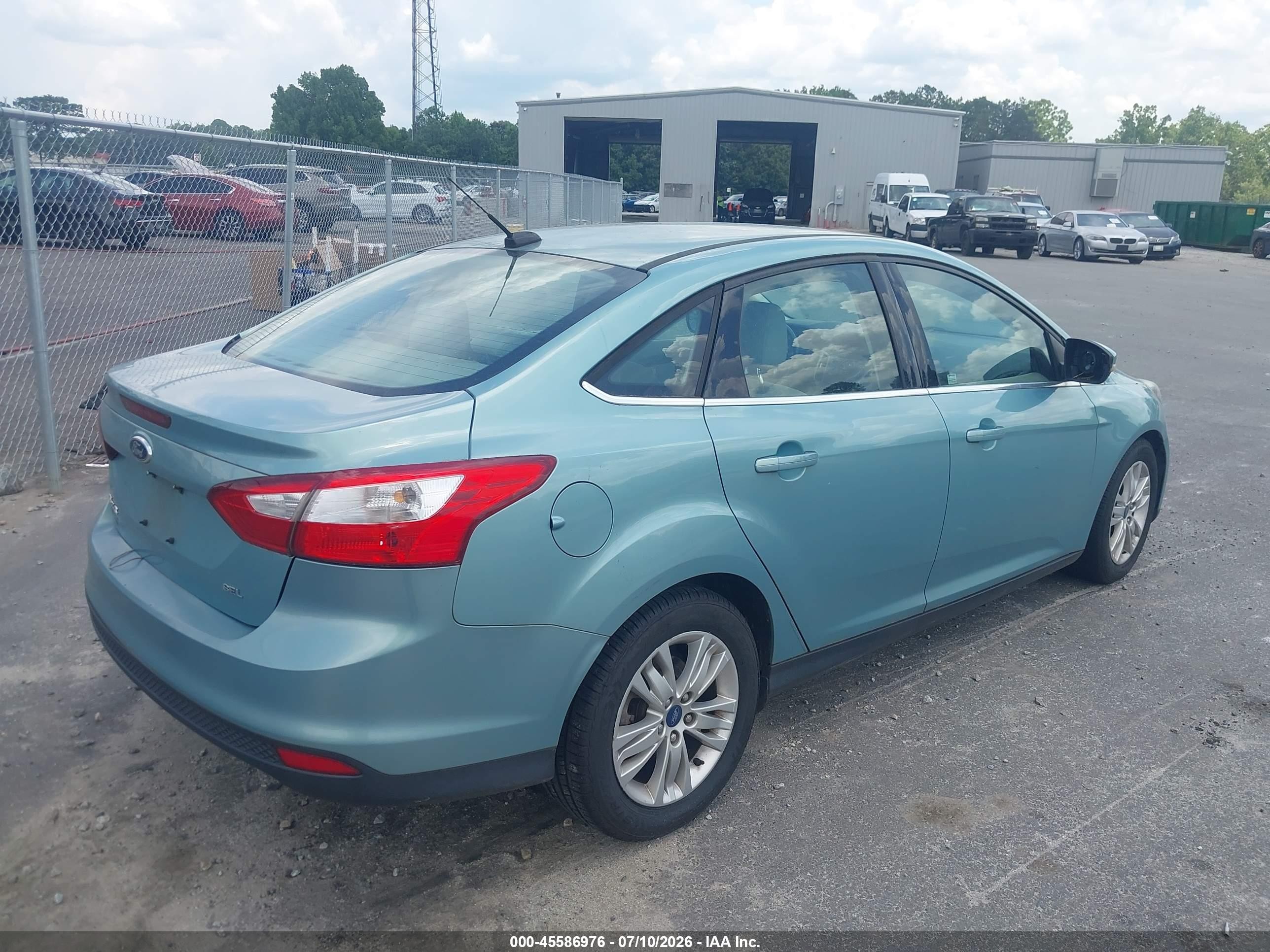 2012 Ford Focus Sel Blue vin: 1FAHP3H24CL163121