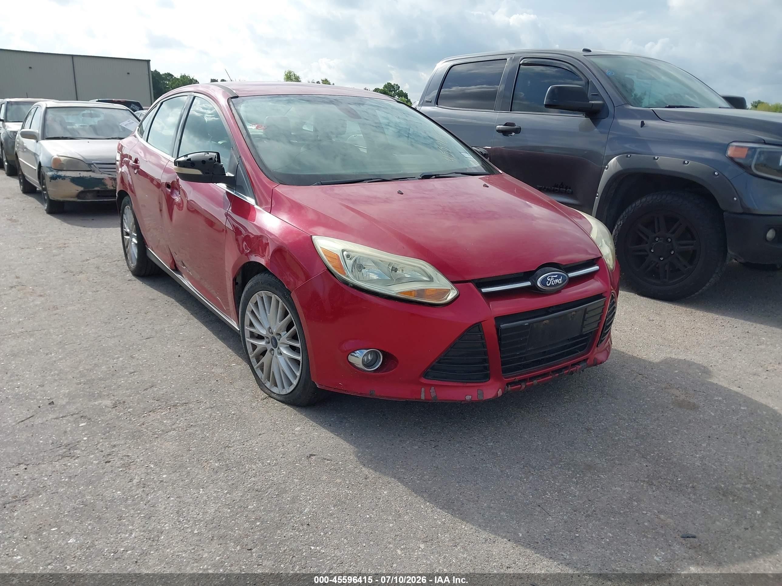 2012 Ford Focus Sel Red vin: 1FAHP3H24CL243308
