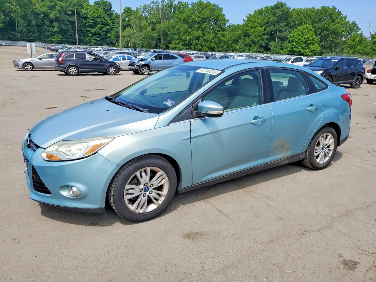 2012 Ford Focus Sel Turquoise vin: 1FAHP3H24CL411027