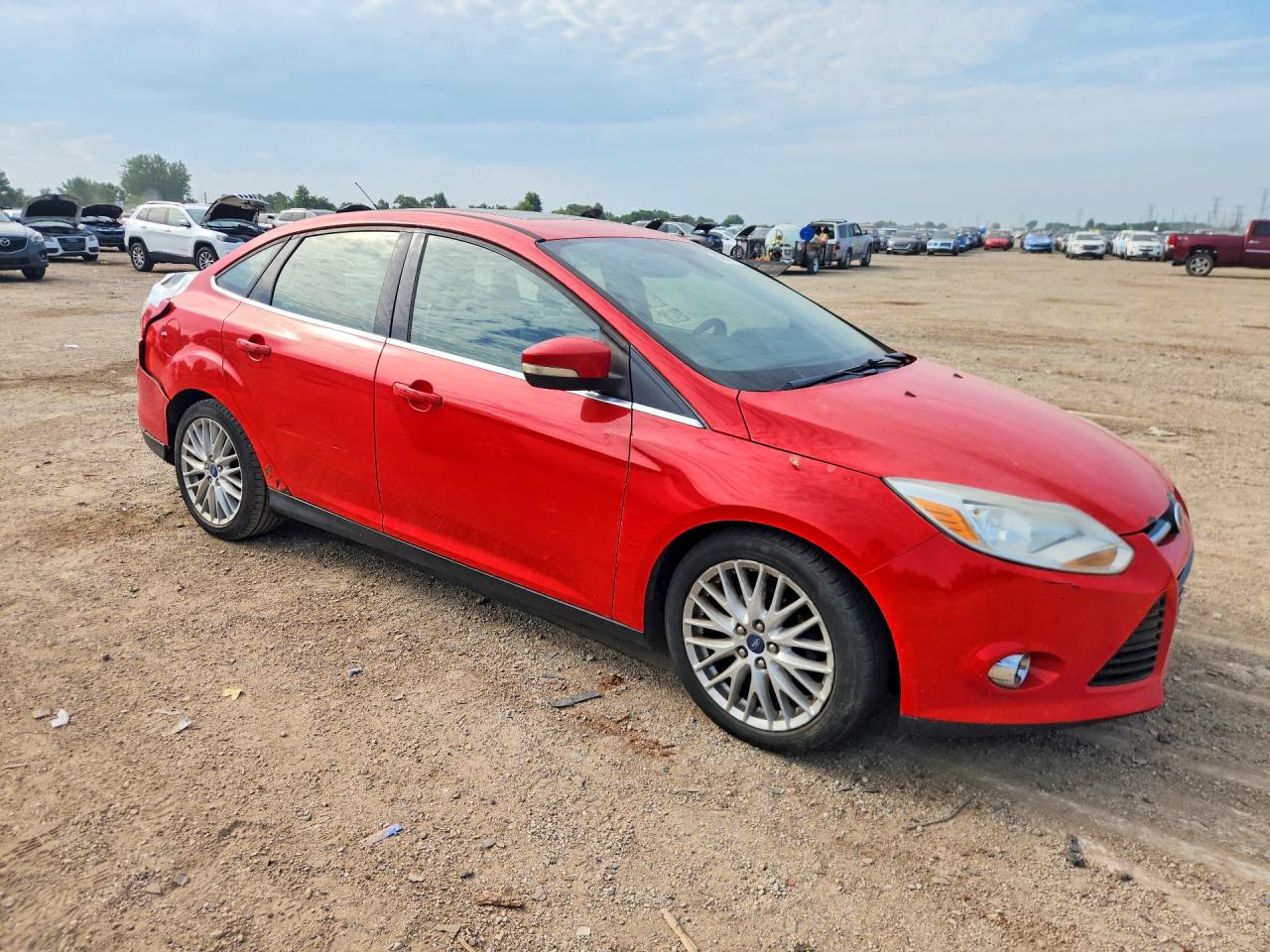 2012 Ford Focus Sel Red vin: 1FAHP3H25CL200659