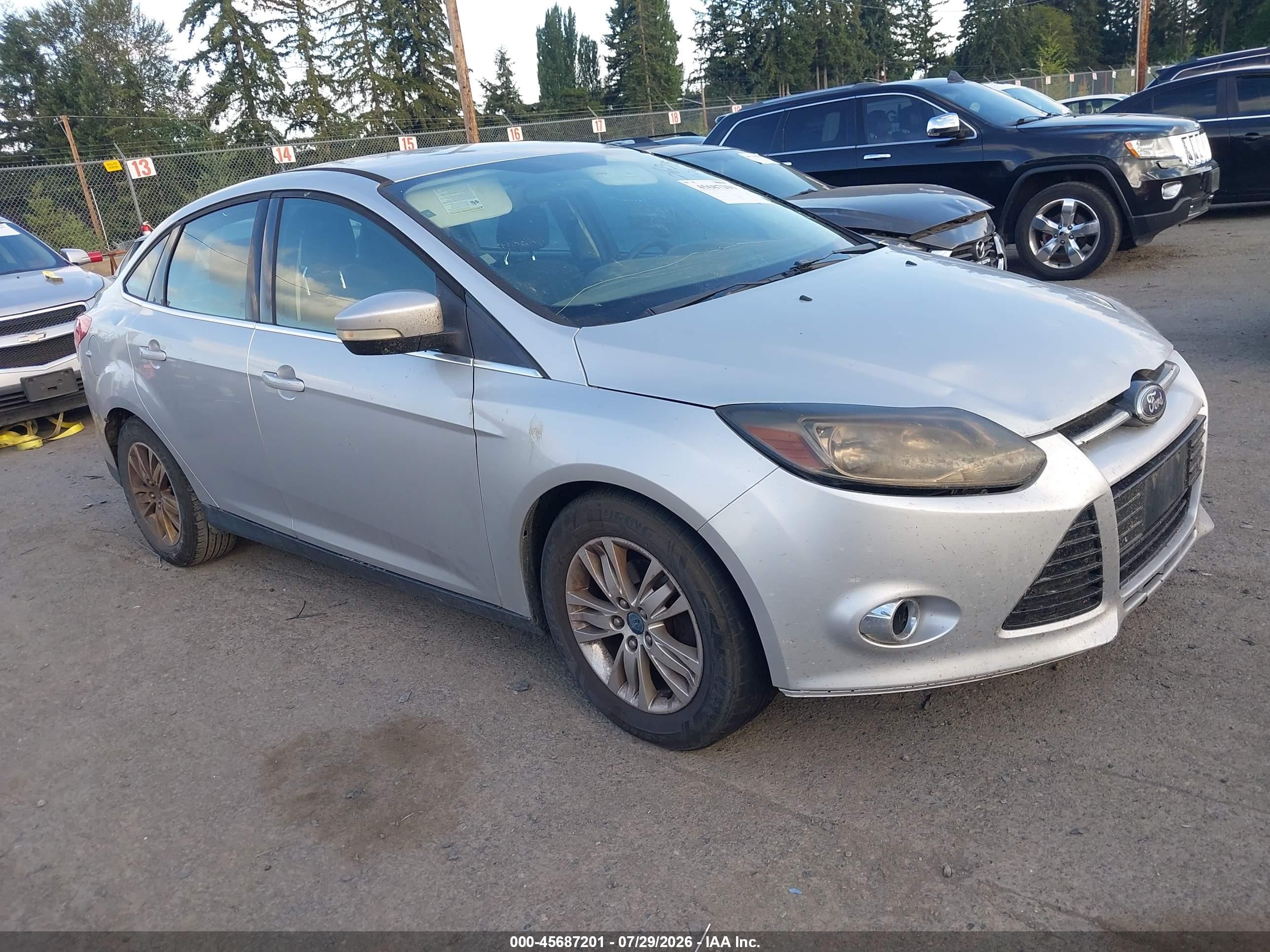 2012 Ford Focus Sel Silver vin: 1FAHP3H25CL367278