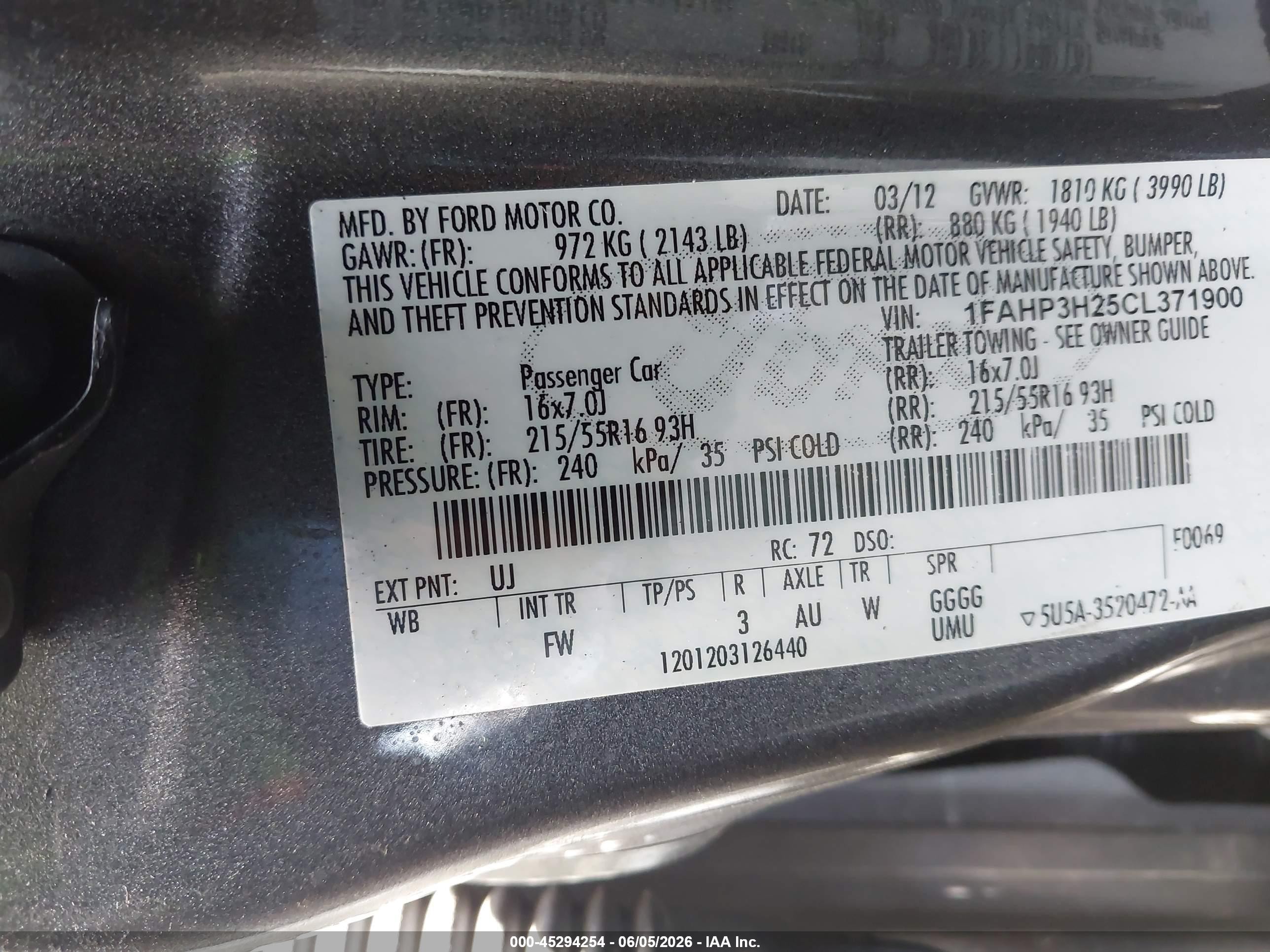 2012 Ford Focus Sel Gray vin: 1FAHP3H25CL371900
