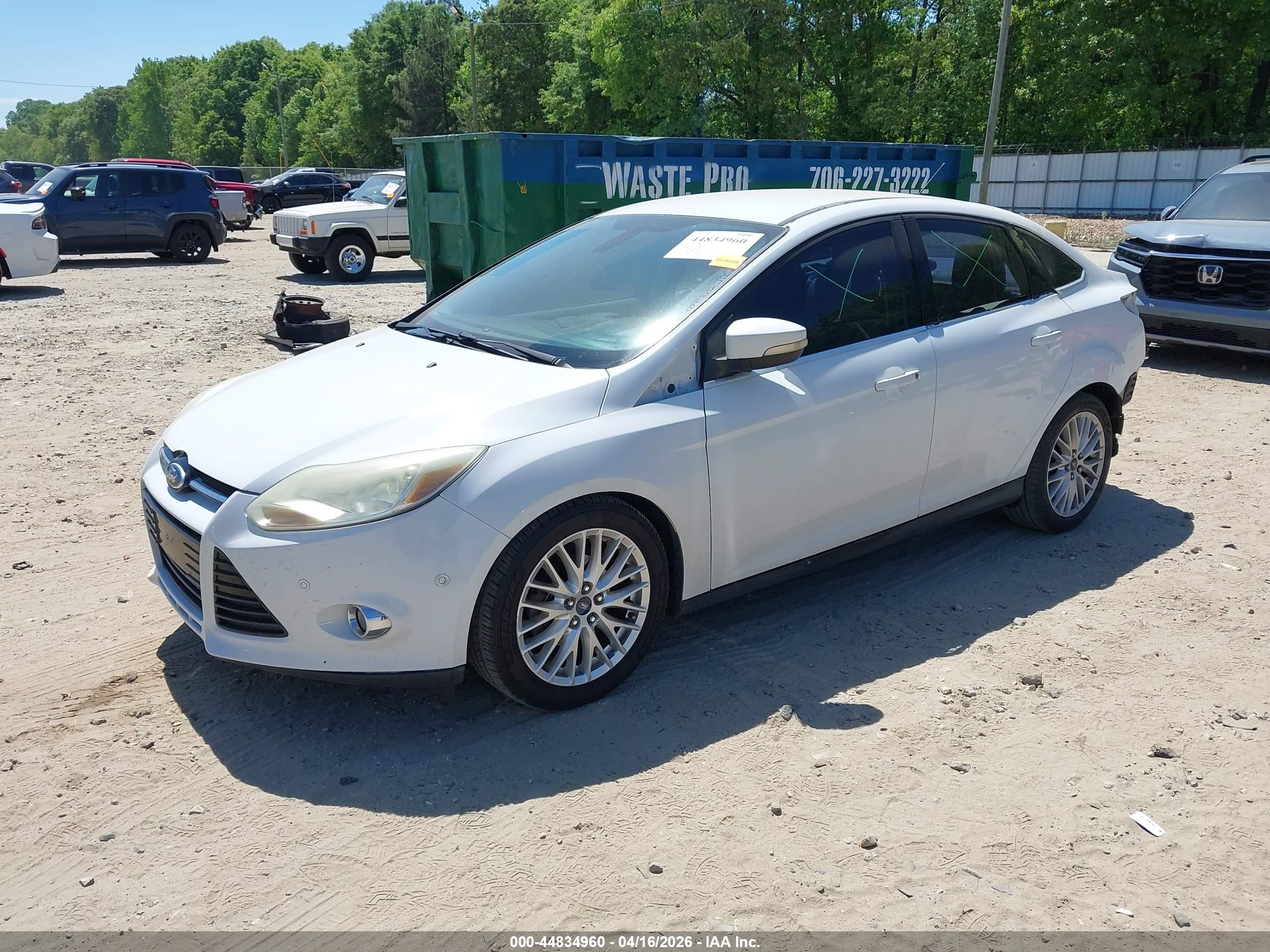 2012 Ford Focus Sel White vin: 1FAHP3H26CL138446