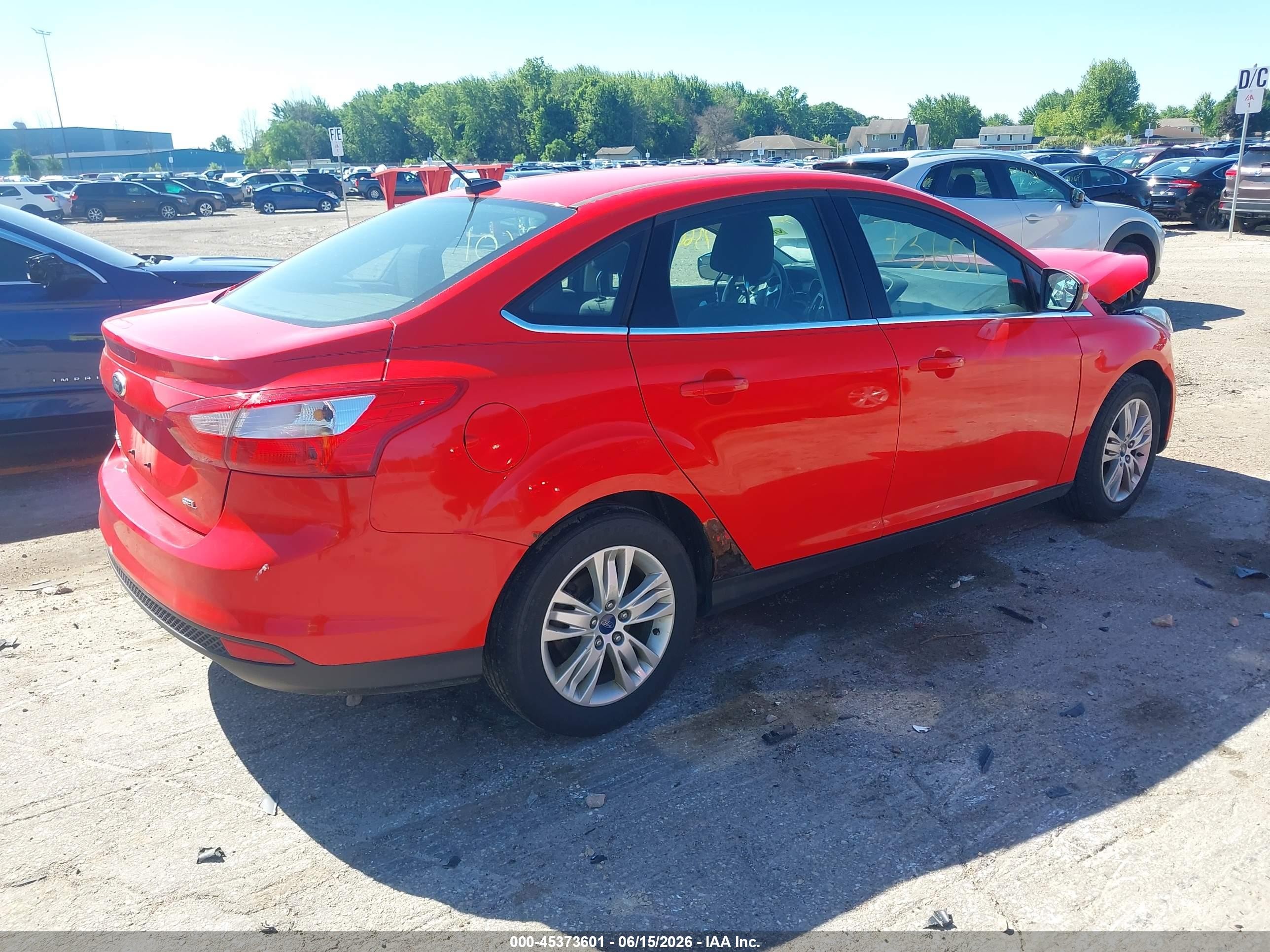 2012 Ford Focus Sel Red vin: 1FAHP3H26CL185864