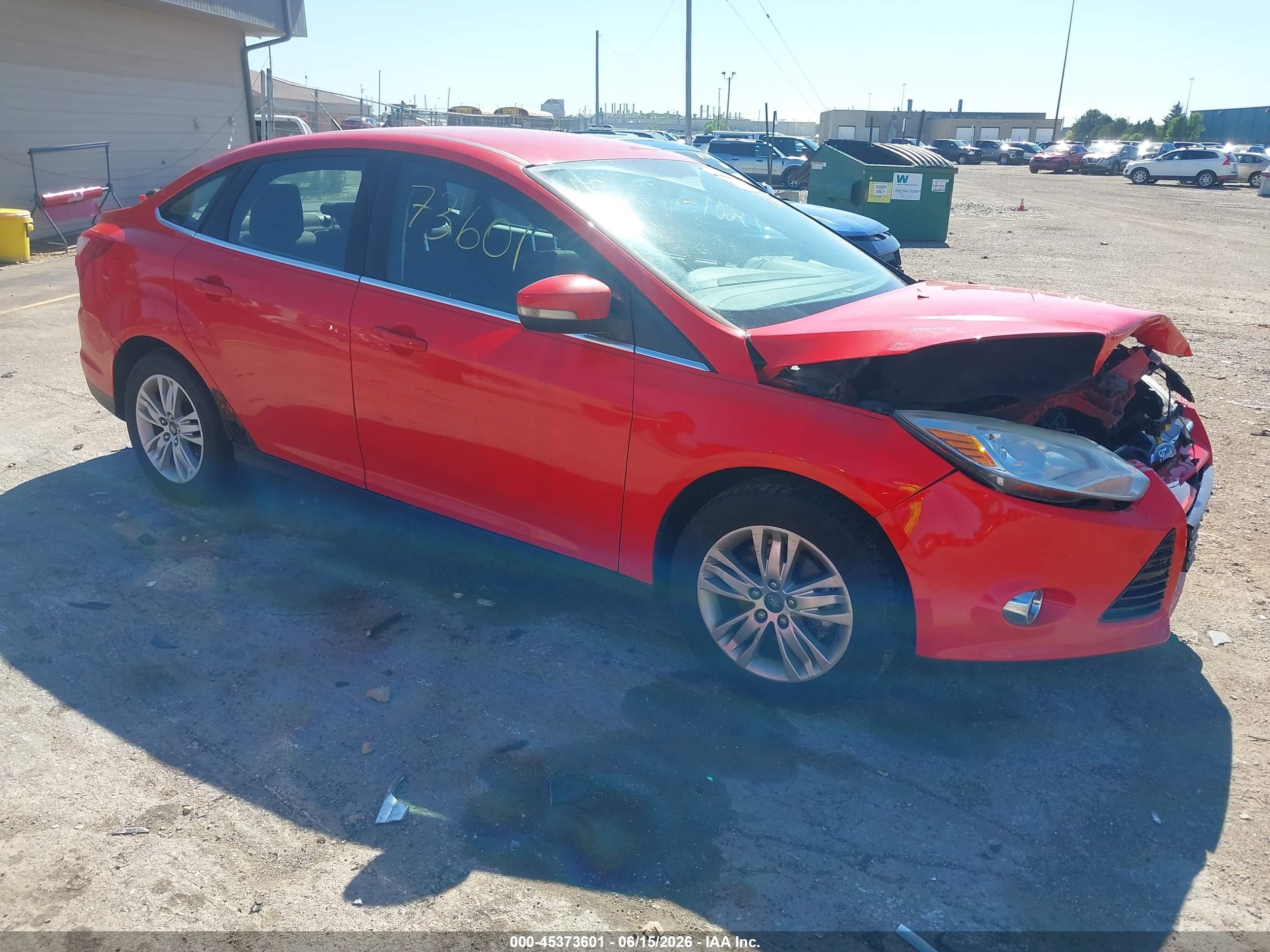 2012 Ford Focus Sel Red vin: 1FAHP3H26CL185864