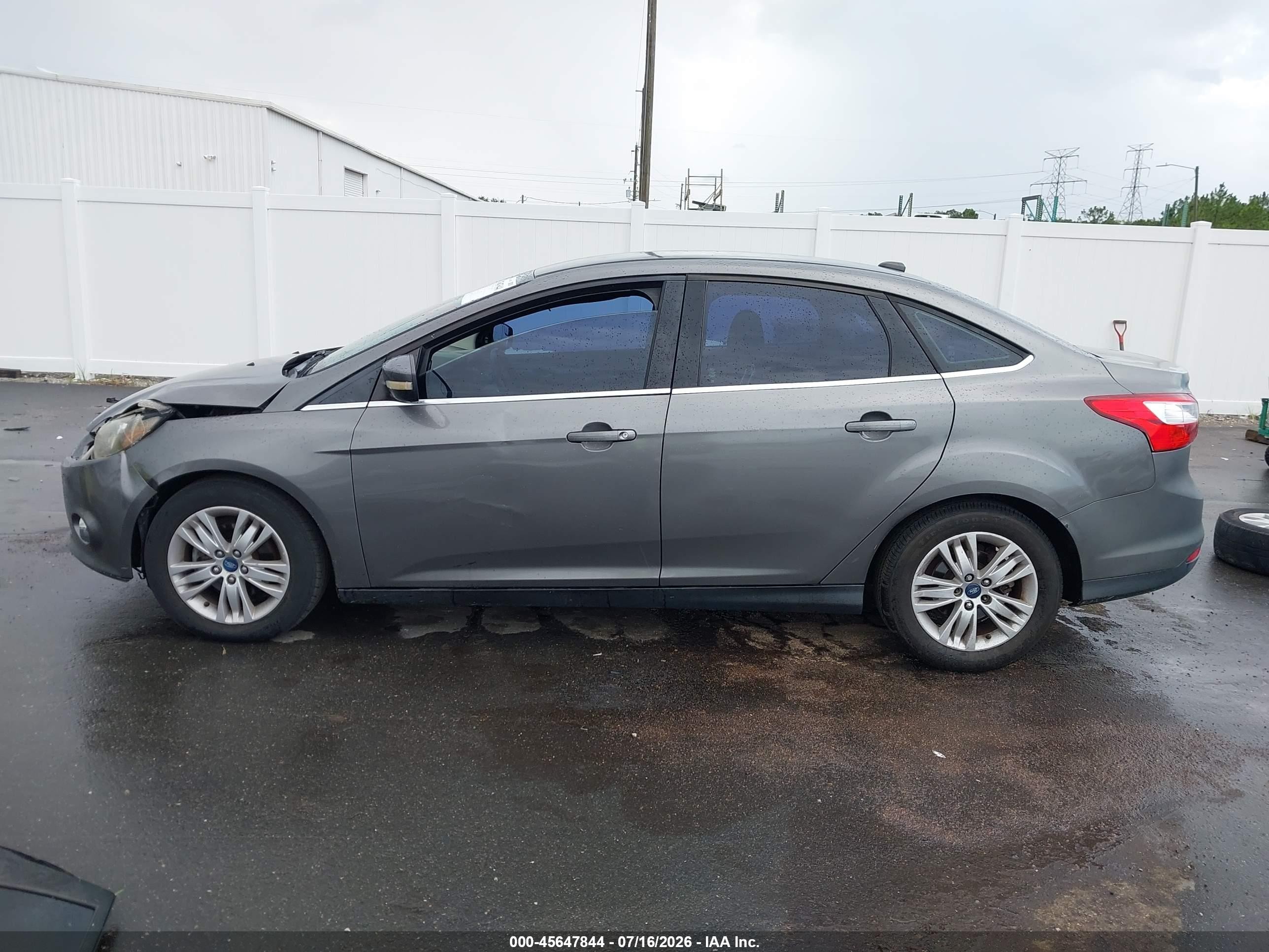 2012 Ford Focus Sel Gray vin: 1FAHP3H26CL315299