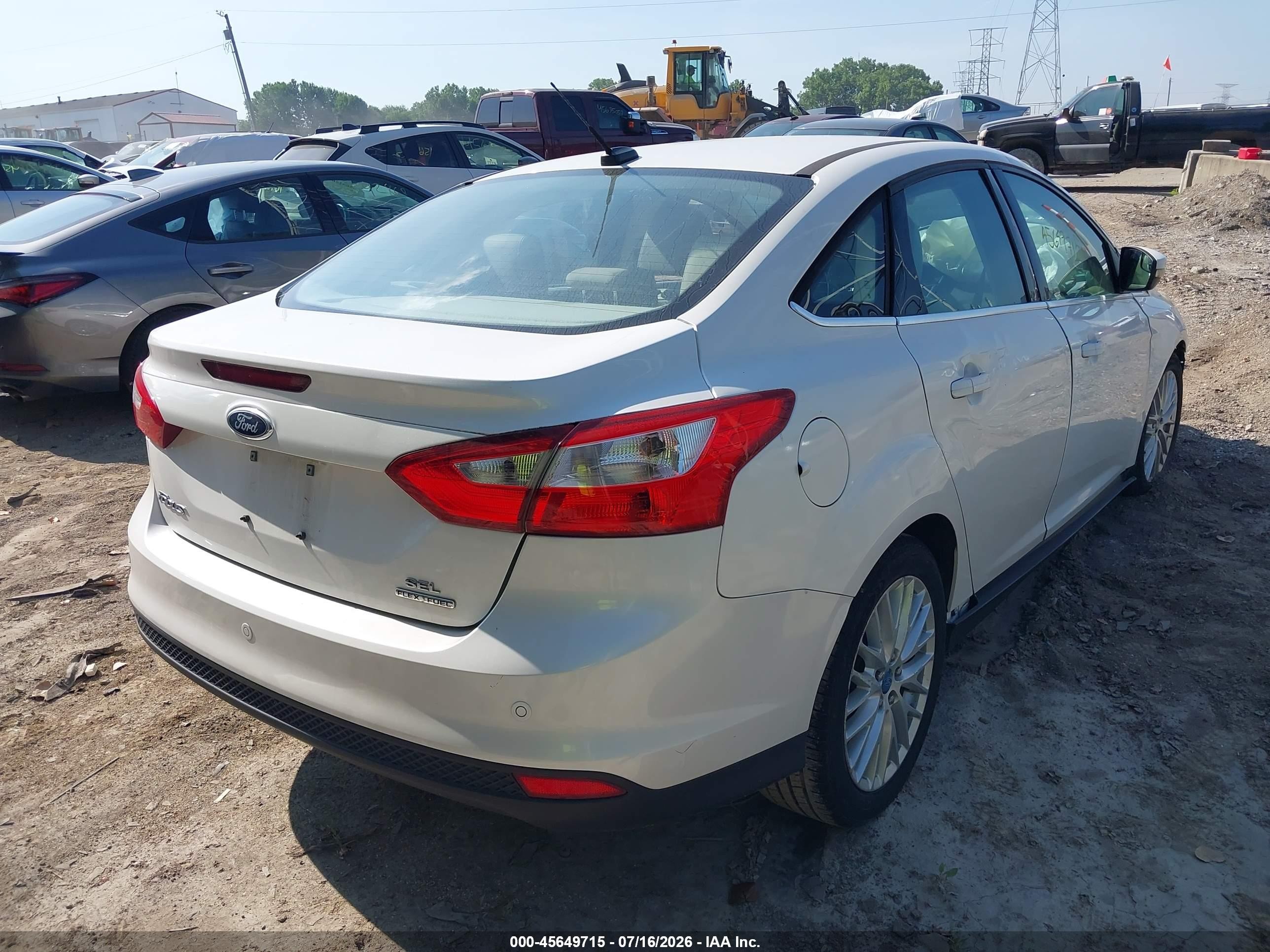 2012 Ford Focus Sel Белый vin: 1FAHP3H26CL435393