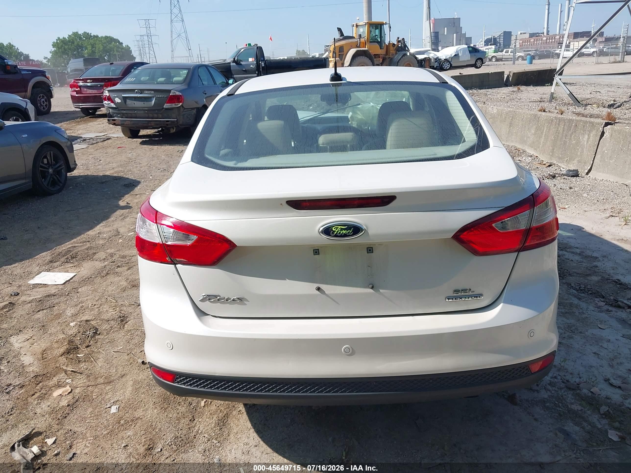 2012 Ford Focus Sel Белый vin: 1FAHP3H26CL435393