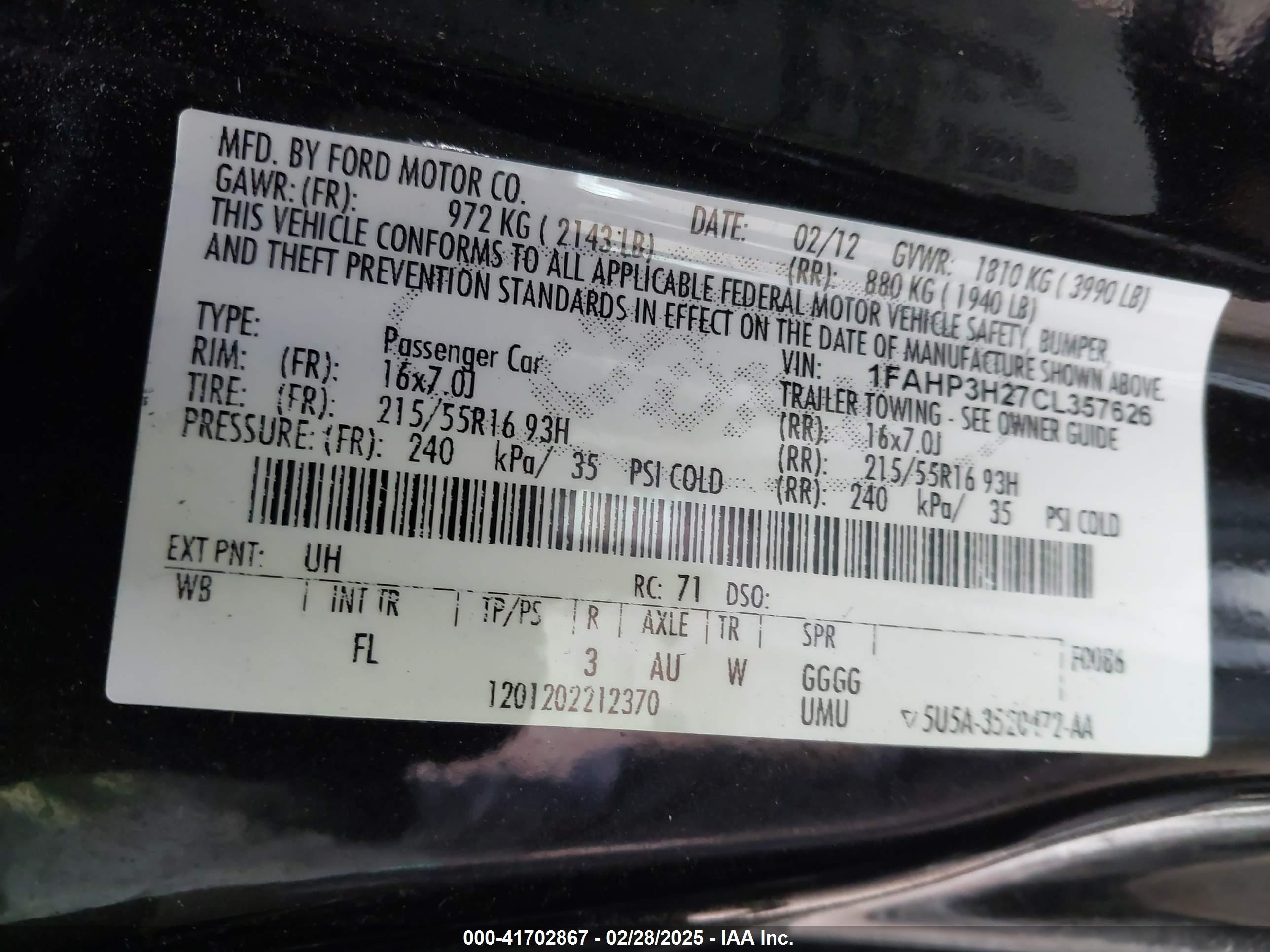 2012 Ford Focus Sel Black vin: 1FAHP3H27CL357626