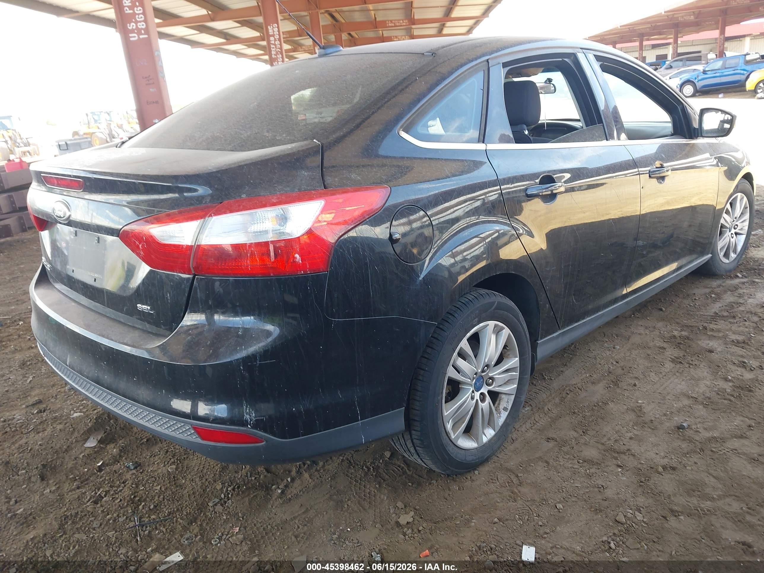 2012 Ford Focus Sel Black vin: 1FAHP3H27CL373695