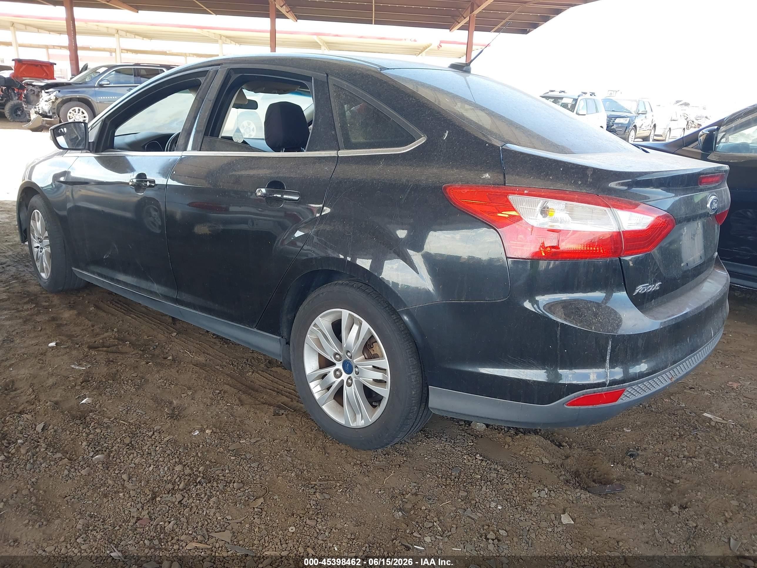 2012 Ford Focus Sel Black vin: 1FAHP3H27CL373695