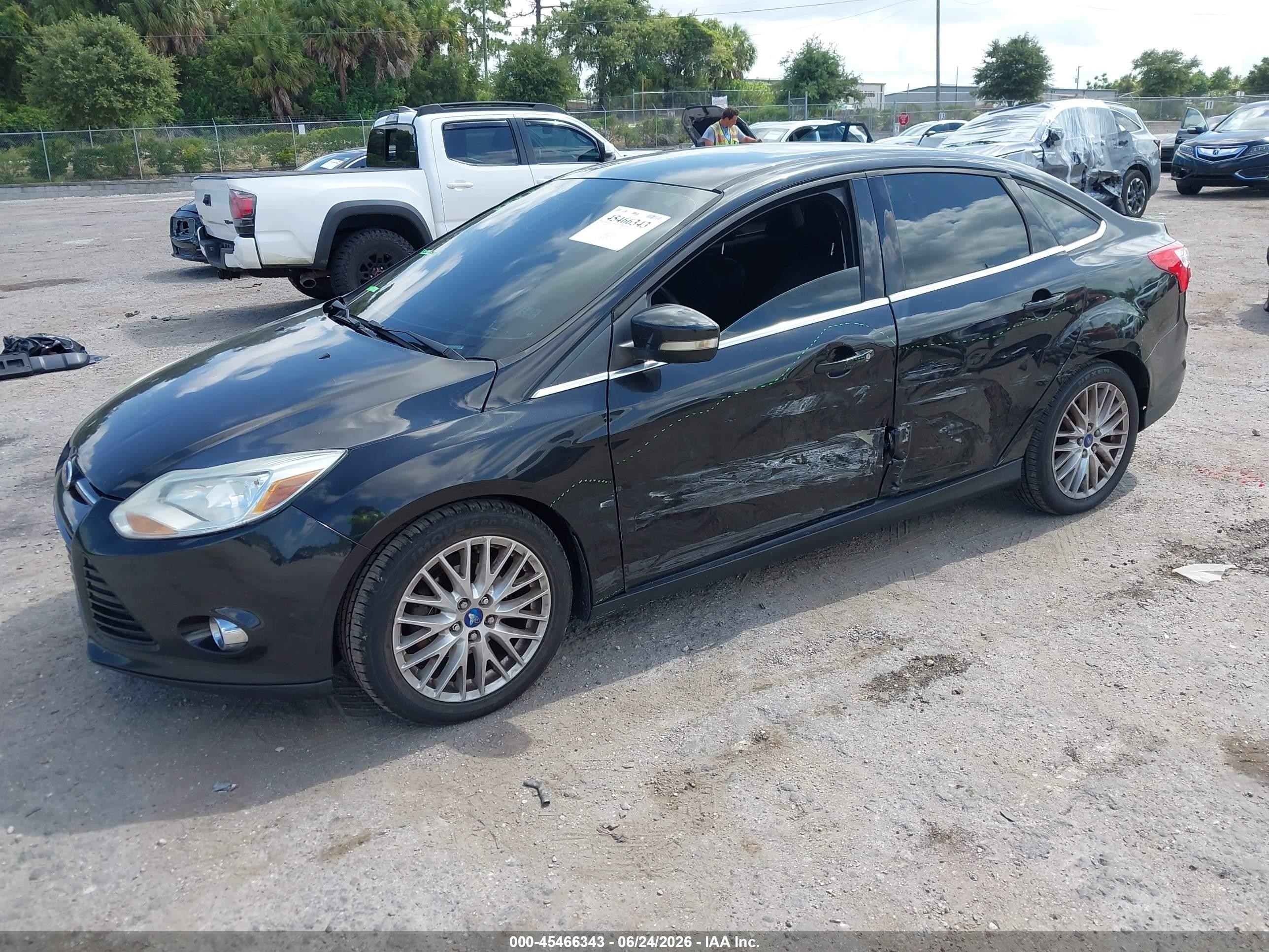 2012 Ford Focus Sel Black vin: 1FAHP3H27CL446709