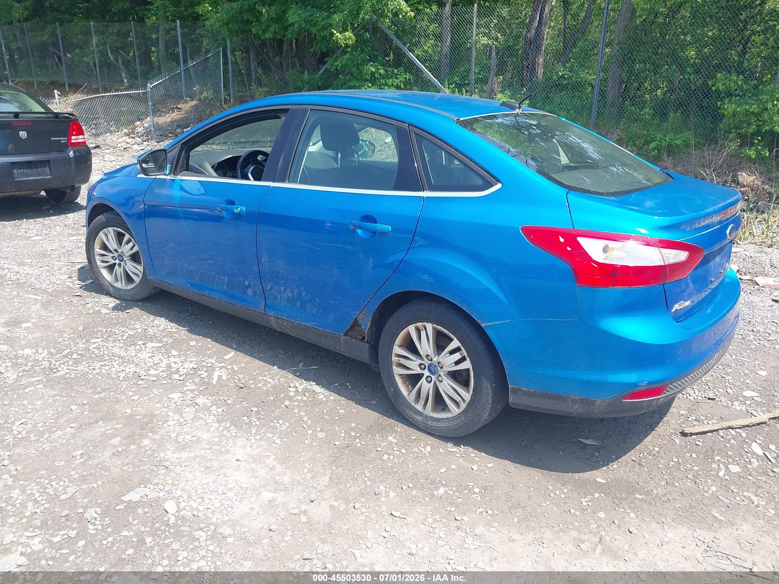 2012 Ford Focus Sel Blue vin: 1FAHP3H28CL163218