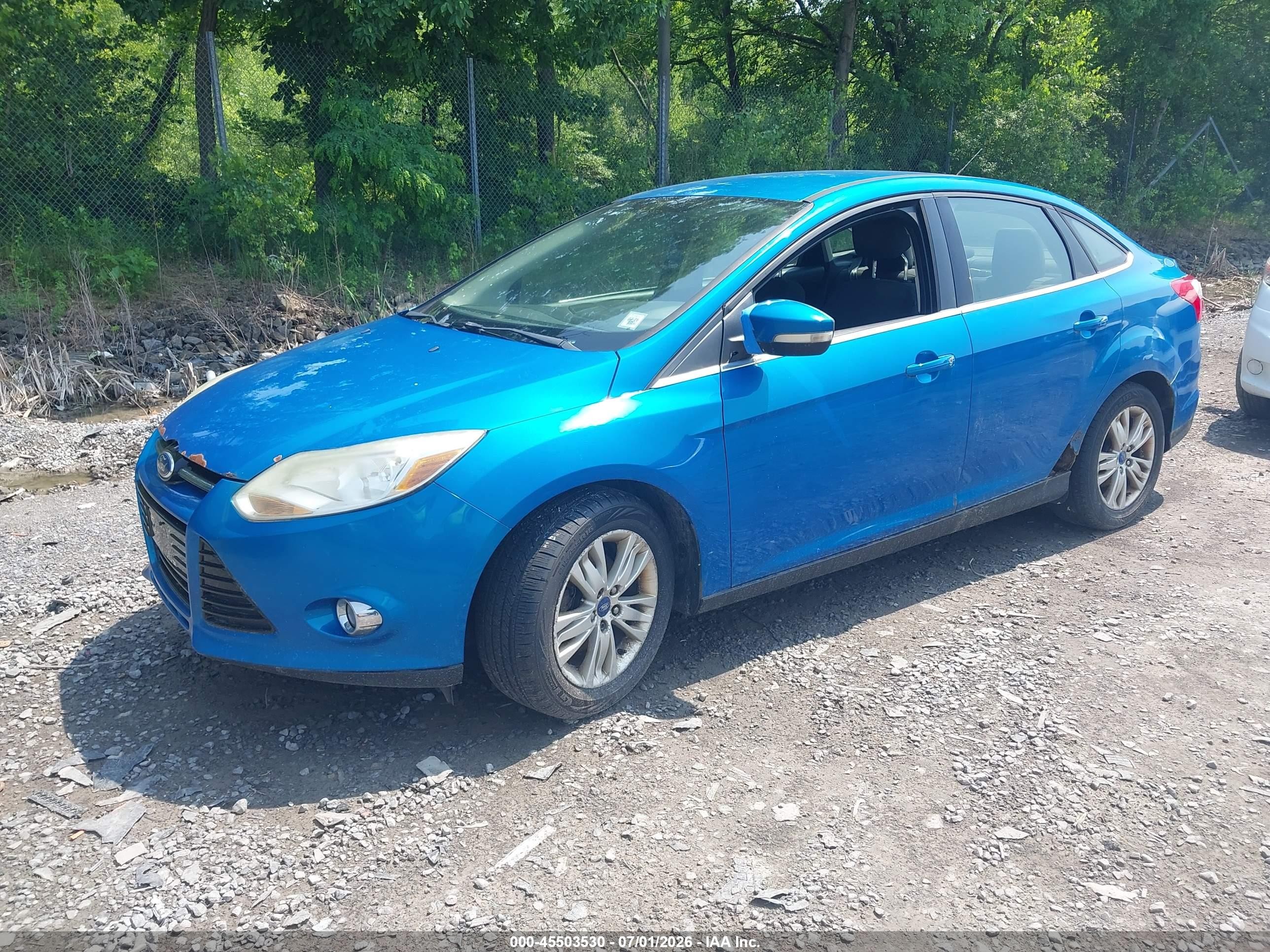 2012 Ford Focus Sel Blue vin: 1FAHP3H28CL163218
