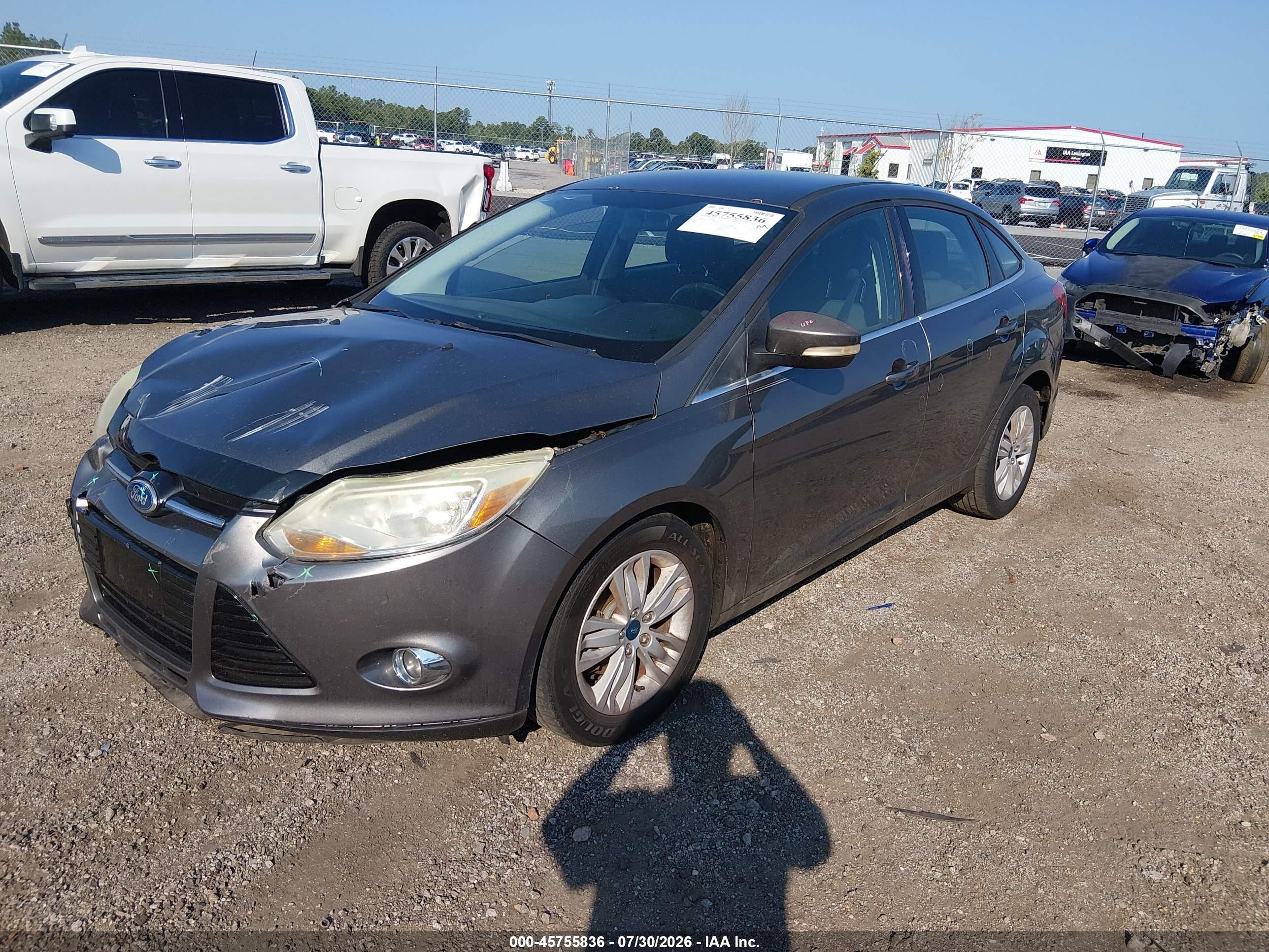 2012 Ford Focus Sel Серый vin: 1FAHP3H28CL325400