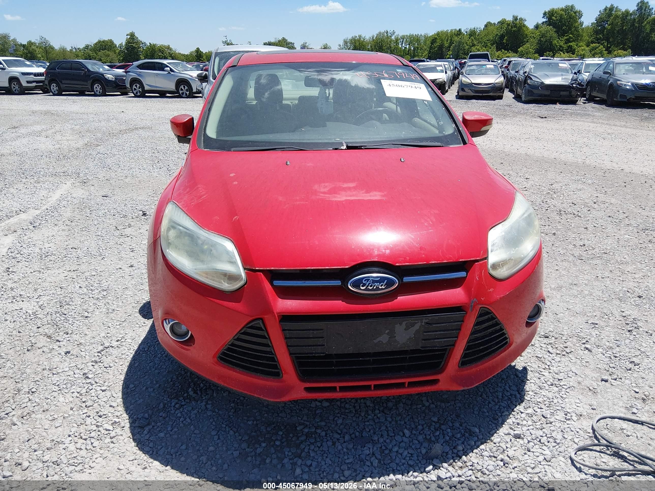 2012 Ford Focus Sel Red vin: 1FAHP3H28CL333979