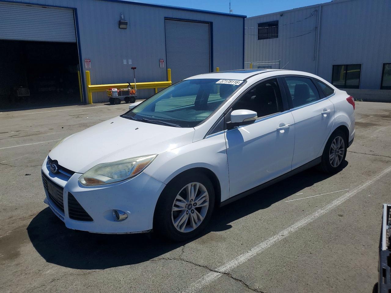 2012 Ford Focus Sel White vin: 1FAHP3H28CL339913