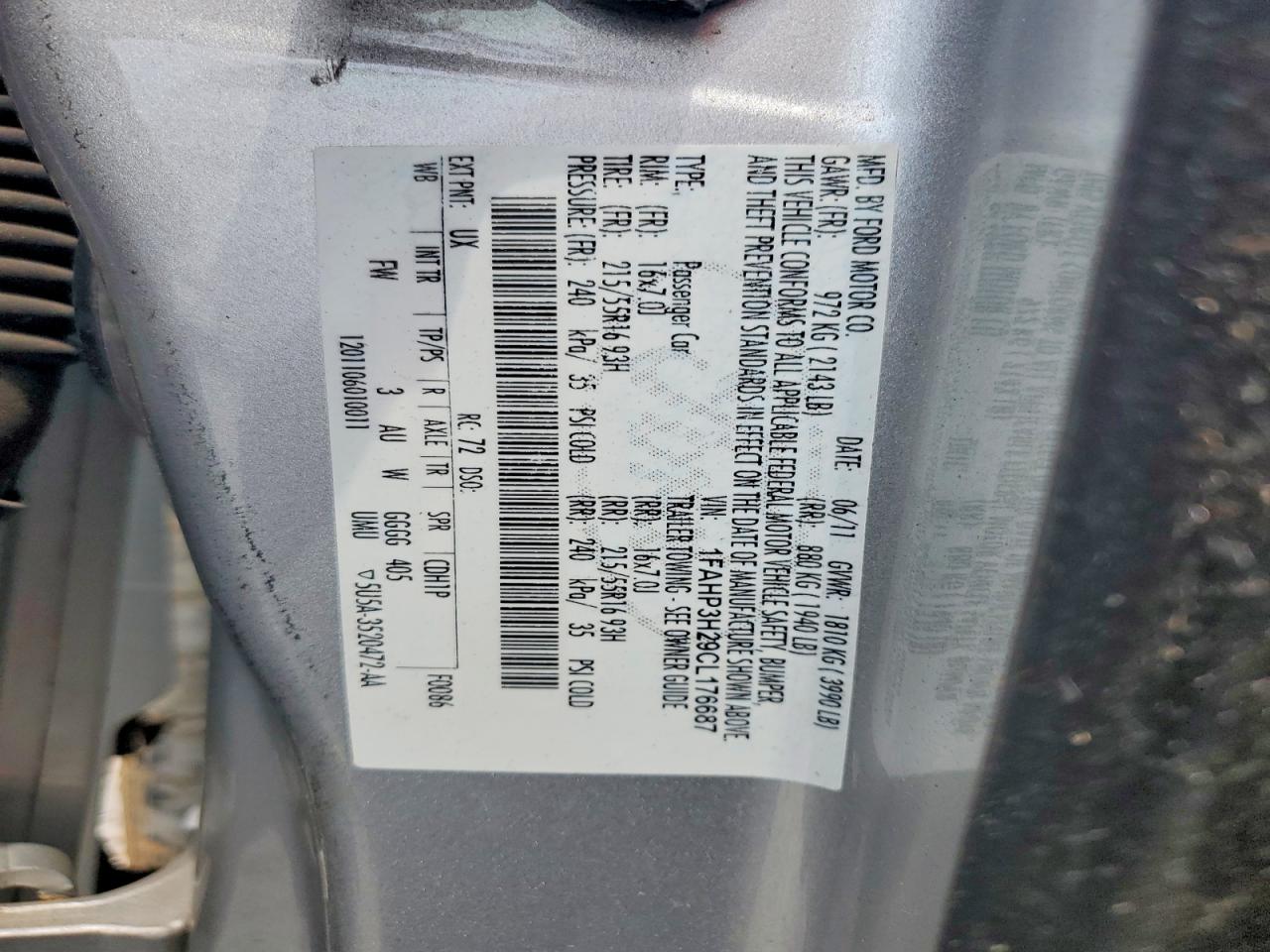 2012 Ford Focus Sel Silver vin: 1FAHP3H29CL176687