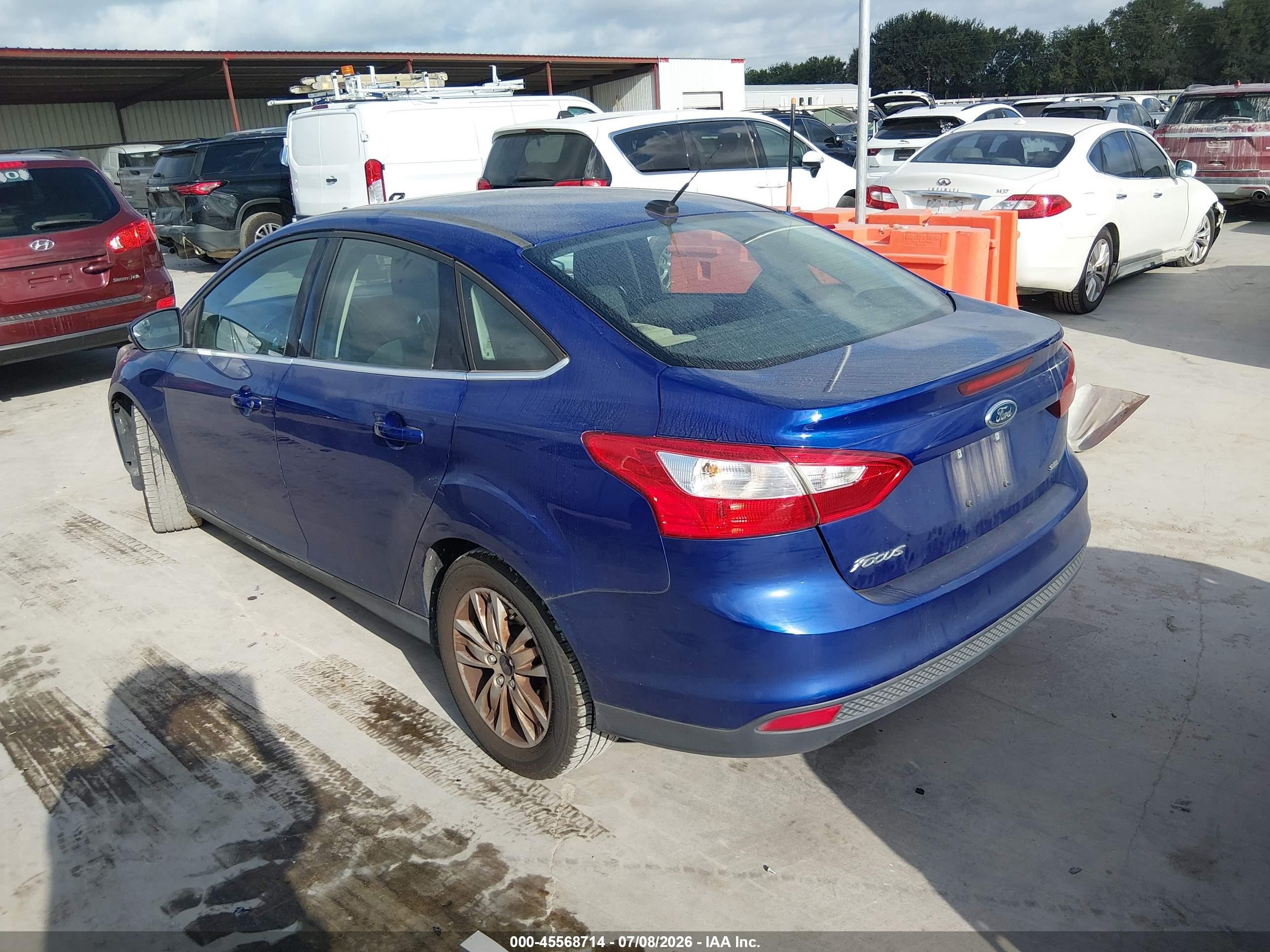 2012 Ford Focus Sel Blue vin: 1FAHP3H29CL300182