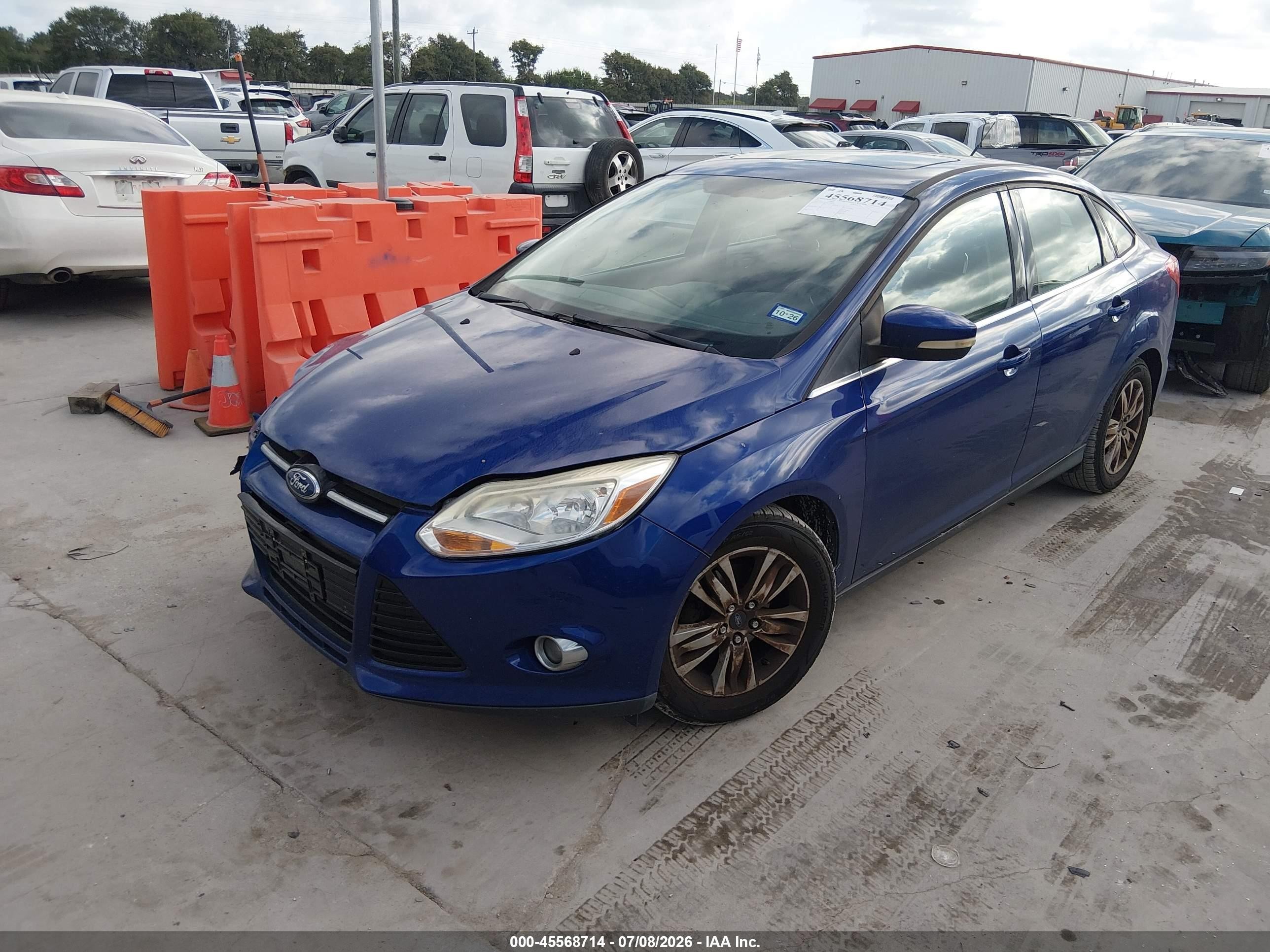 2012 Ford Focus Sel Blue vin: 1FAHP3H29CL300182