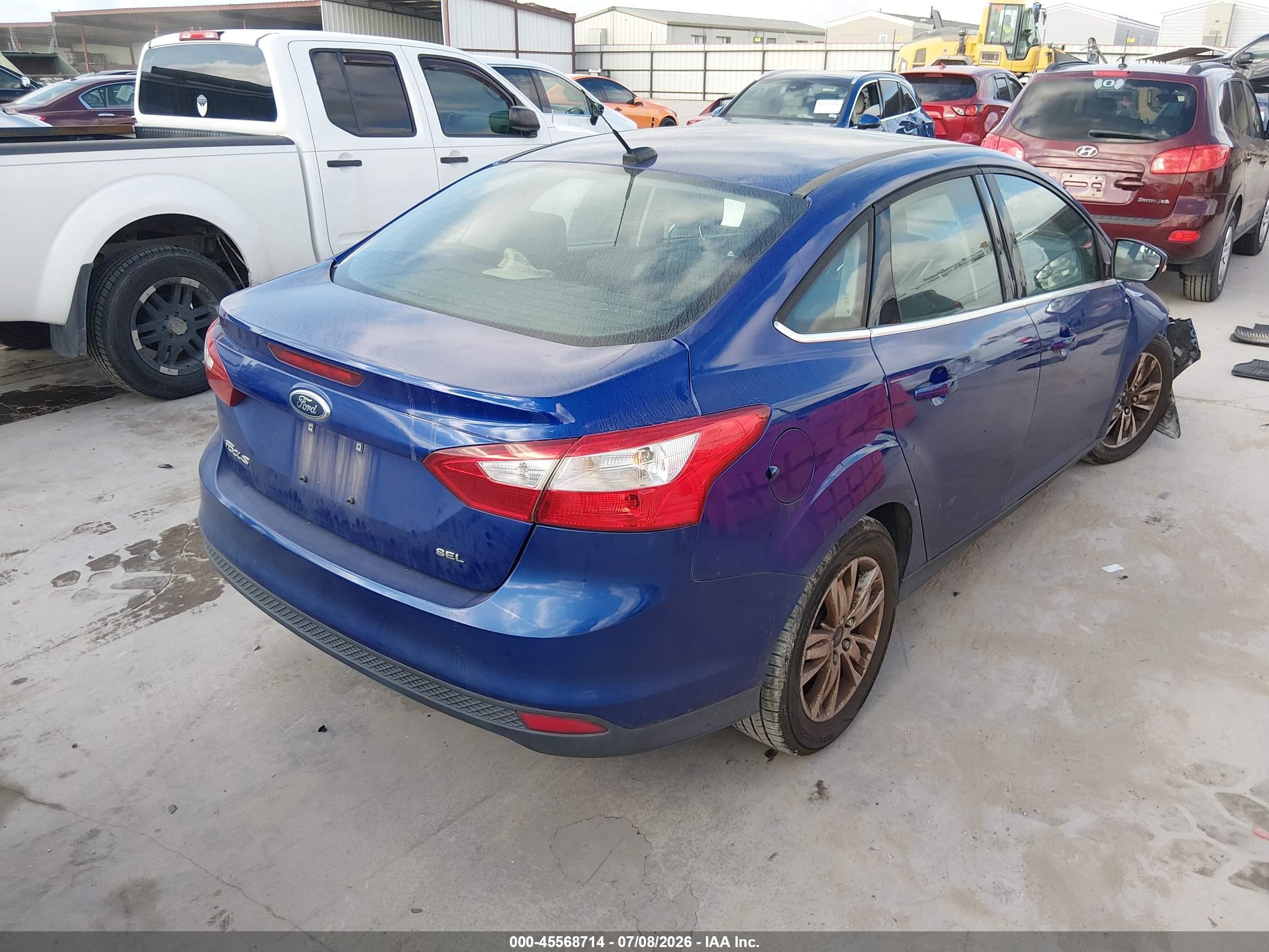 2012 Ford Focus Sel Blue vin: 1FAHP3H29CL300182