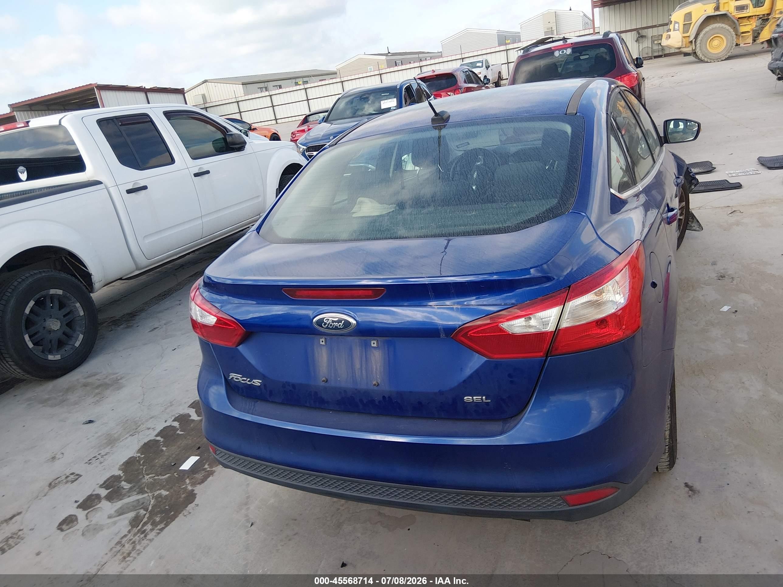 2012 Ford Focus Sel Blue vin: 1FAHP3H29CL300182