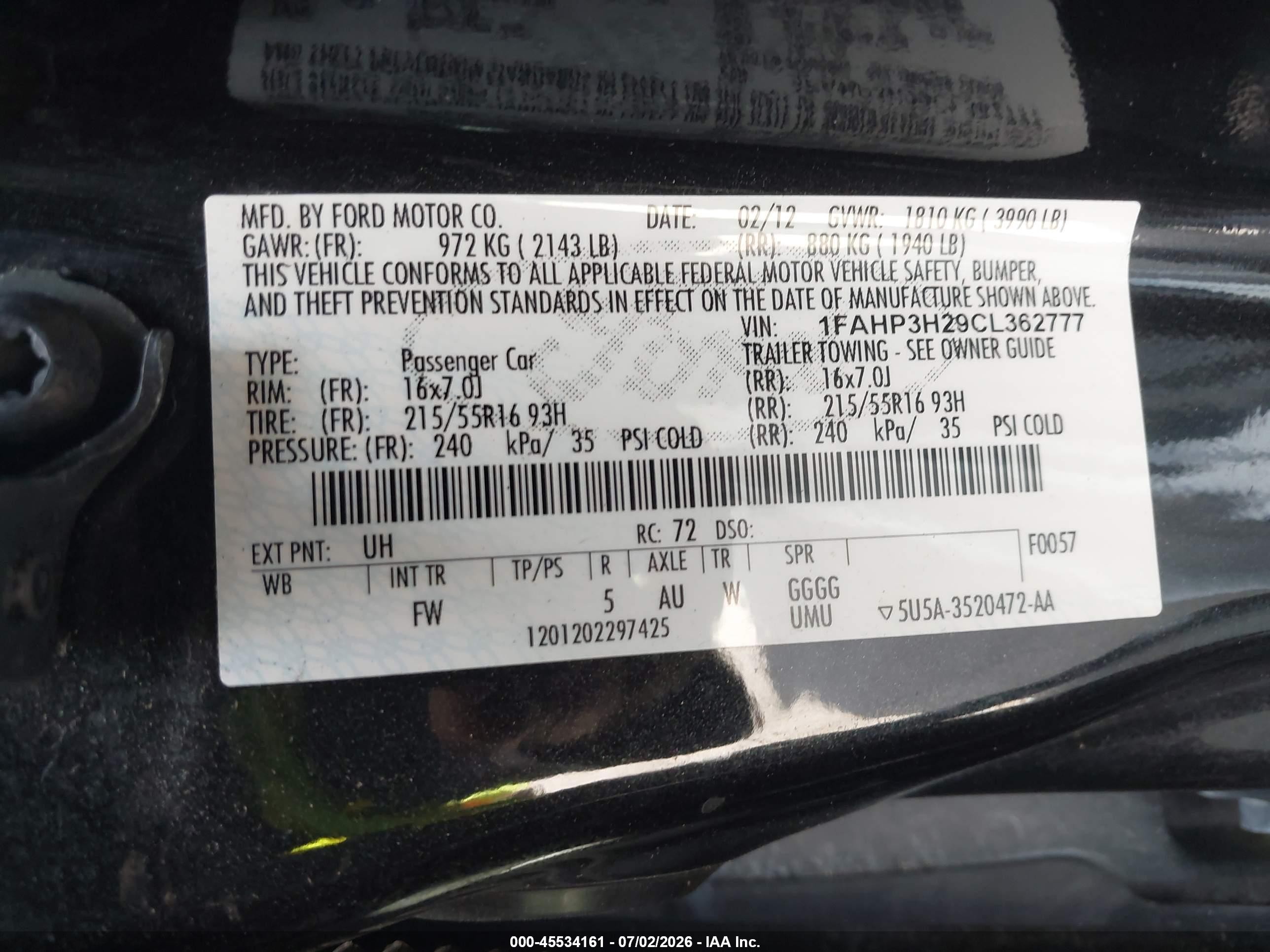 2012 Ford Focus Sel Black vin: 1FAHP3H29CL362777