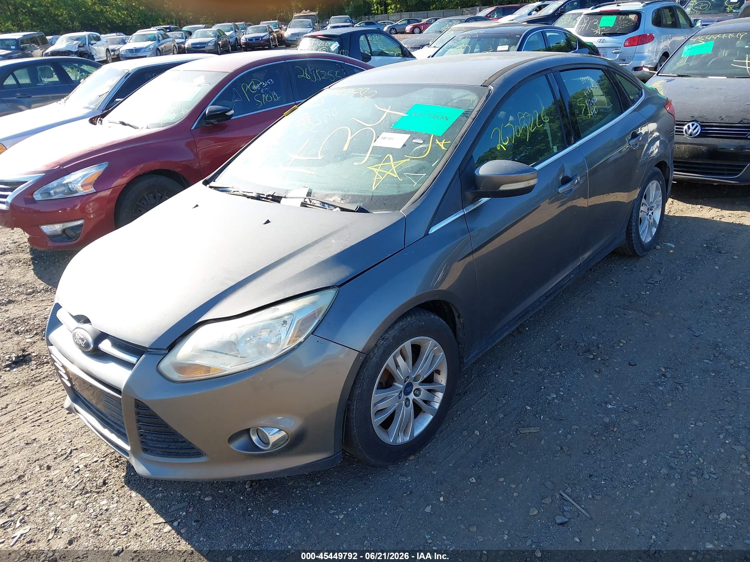 2012 Ford Focus Sel Gray vin: 1FAHP3H29CL397559