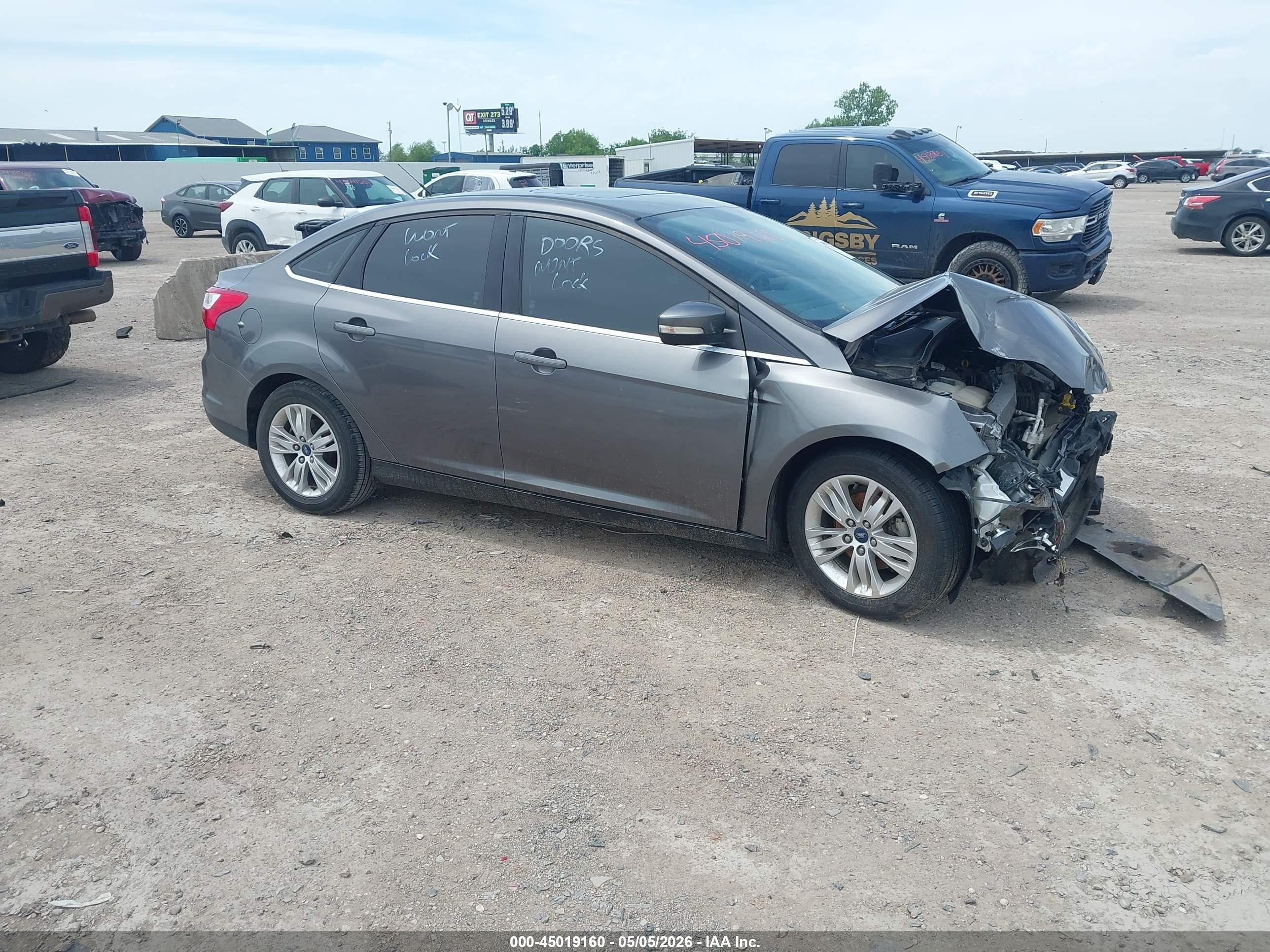 2012 Ford Focus Sel Серый vin: 1FAHP3H29CL410858