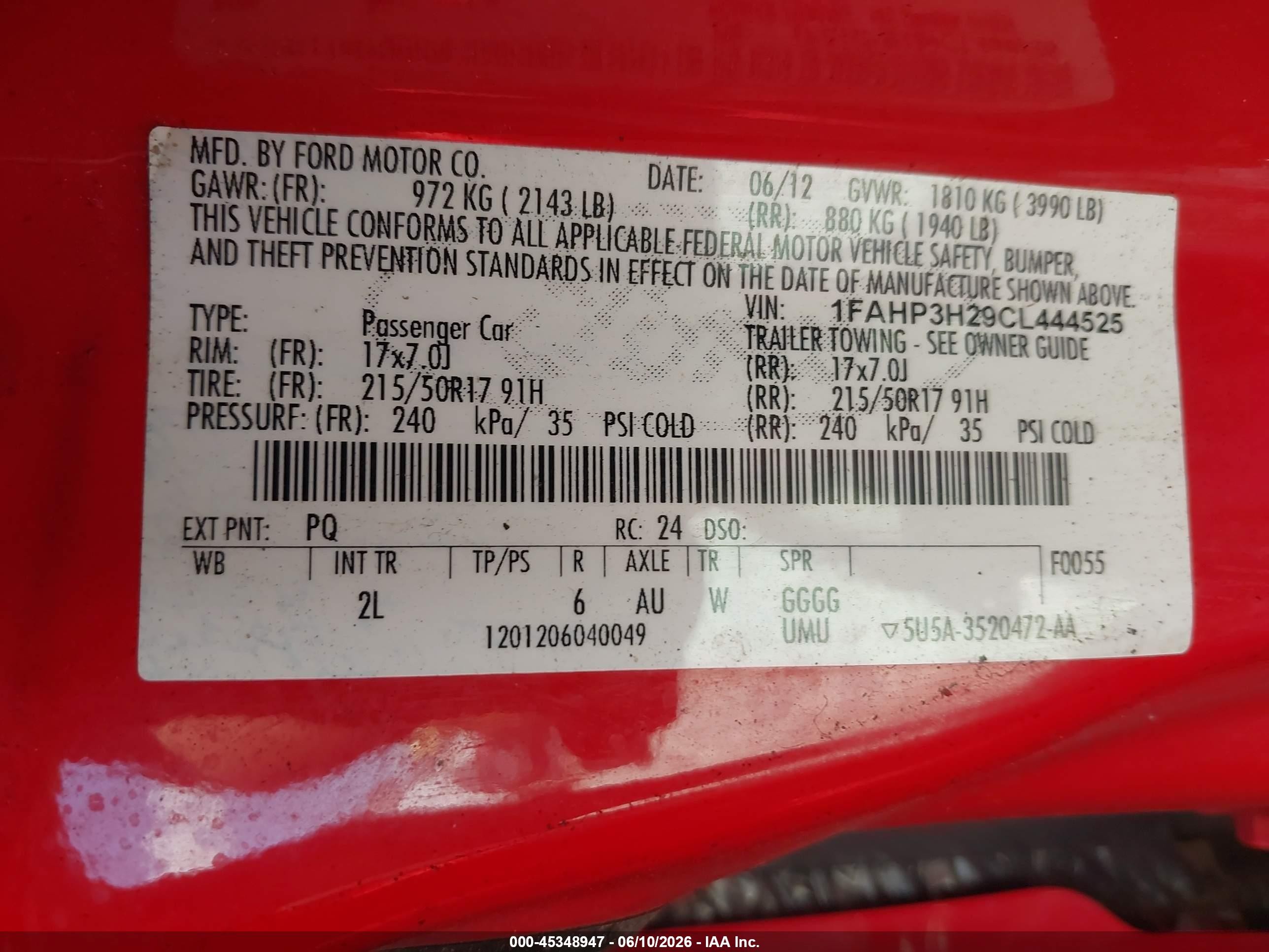 2012 Ford Focus Sel Red vin: 1FAHP3H29CL444525