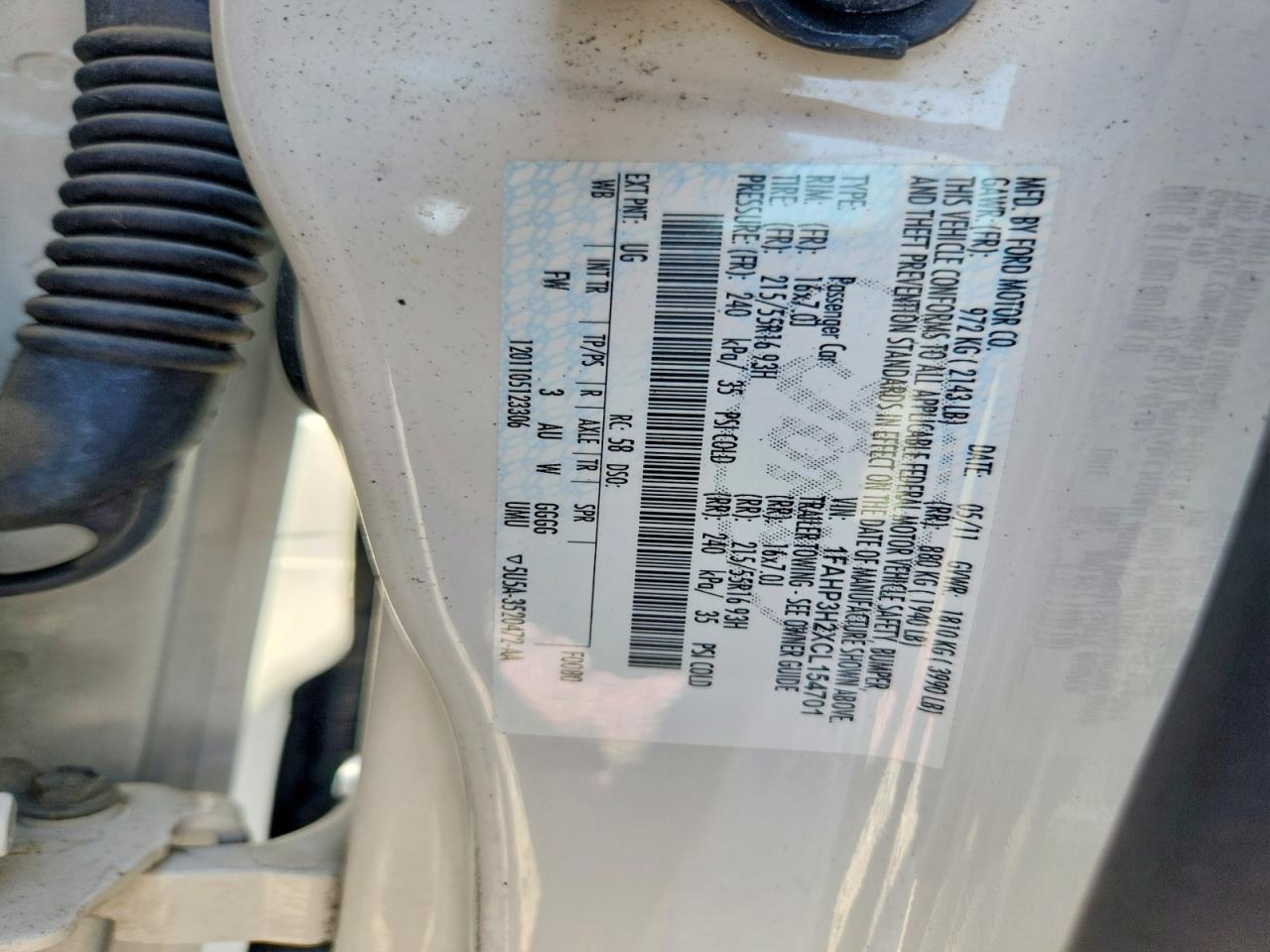 2012 Ford Focus Sel Белый vin: 1FAHP3H2XCL154701