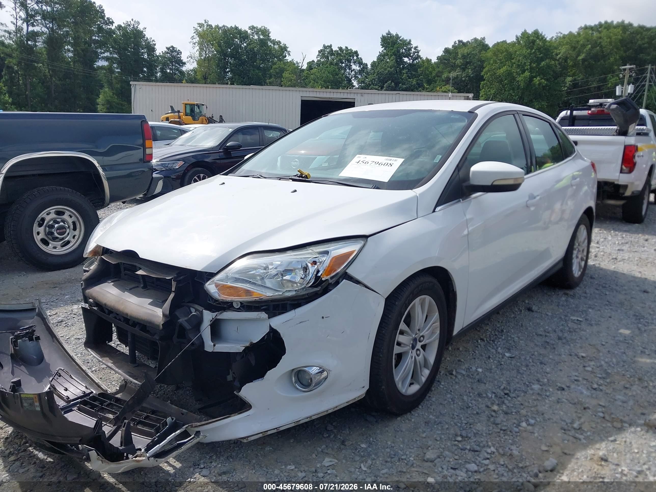 2012 Ford Focus Sel White vin: 1FAHP3H2XCL357748