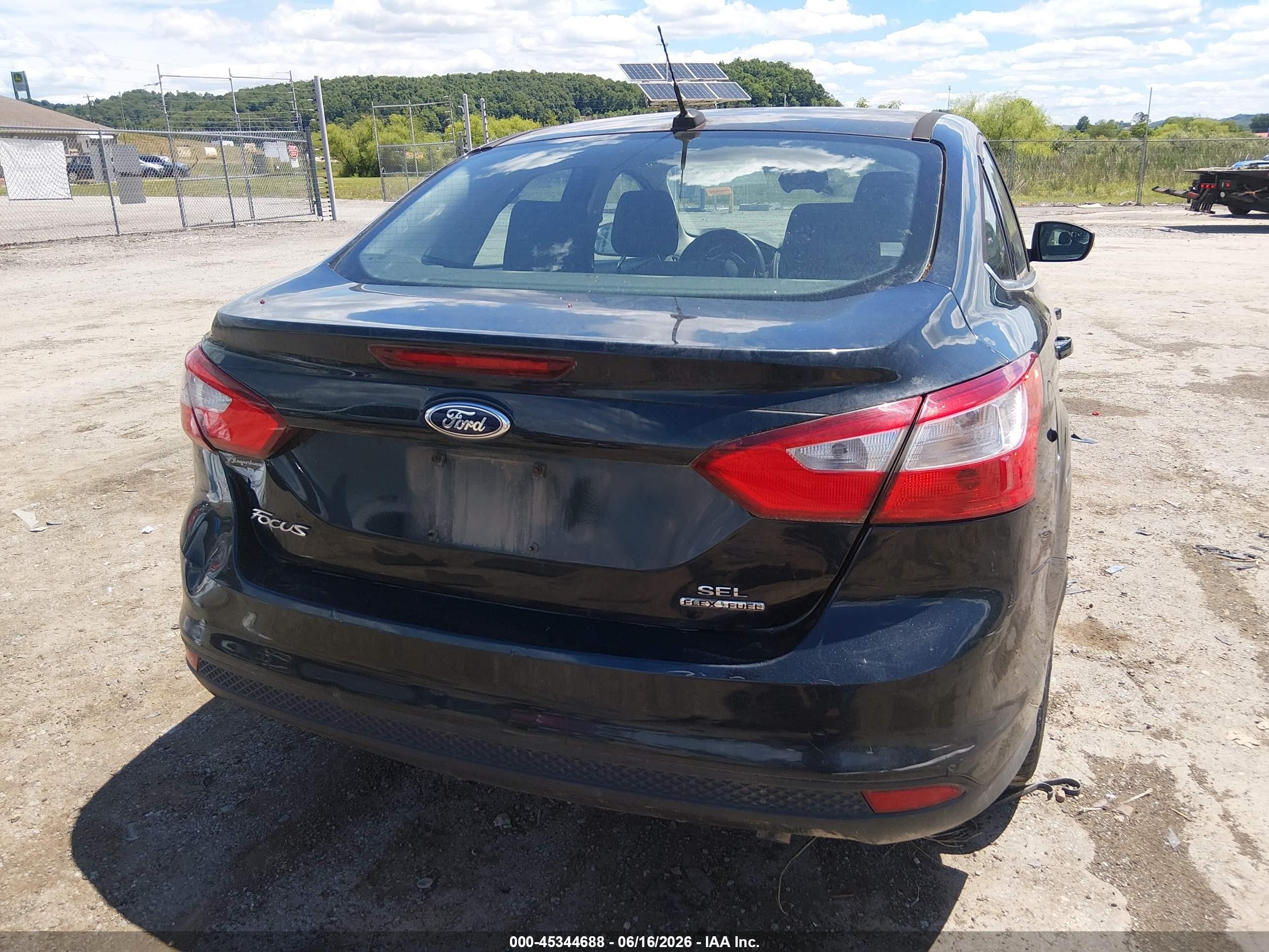 2012 Ford Focus Sel Black vin: 1FAHP3H2XCL373769