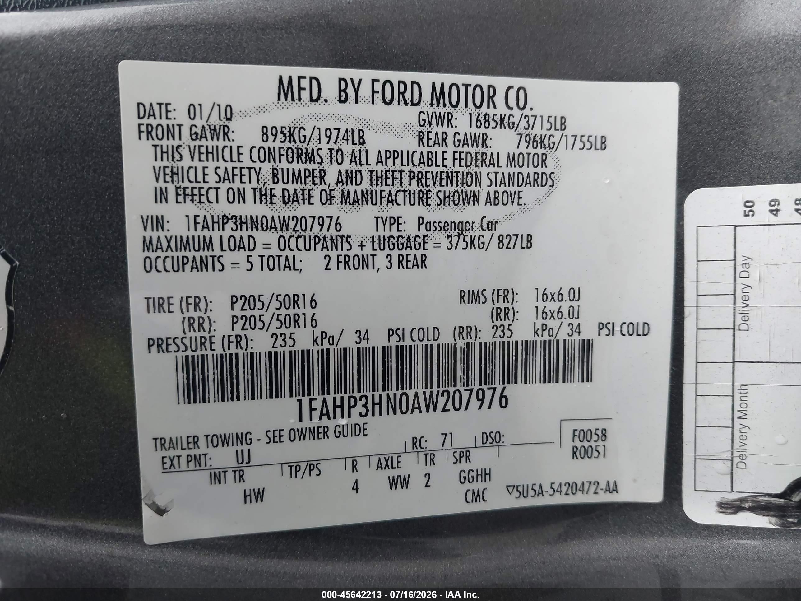 2010 Ford Focus Sel Серый vin: 1FAHP3HN0AW207976
