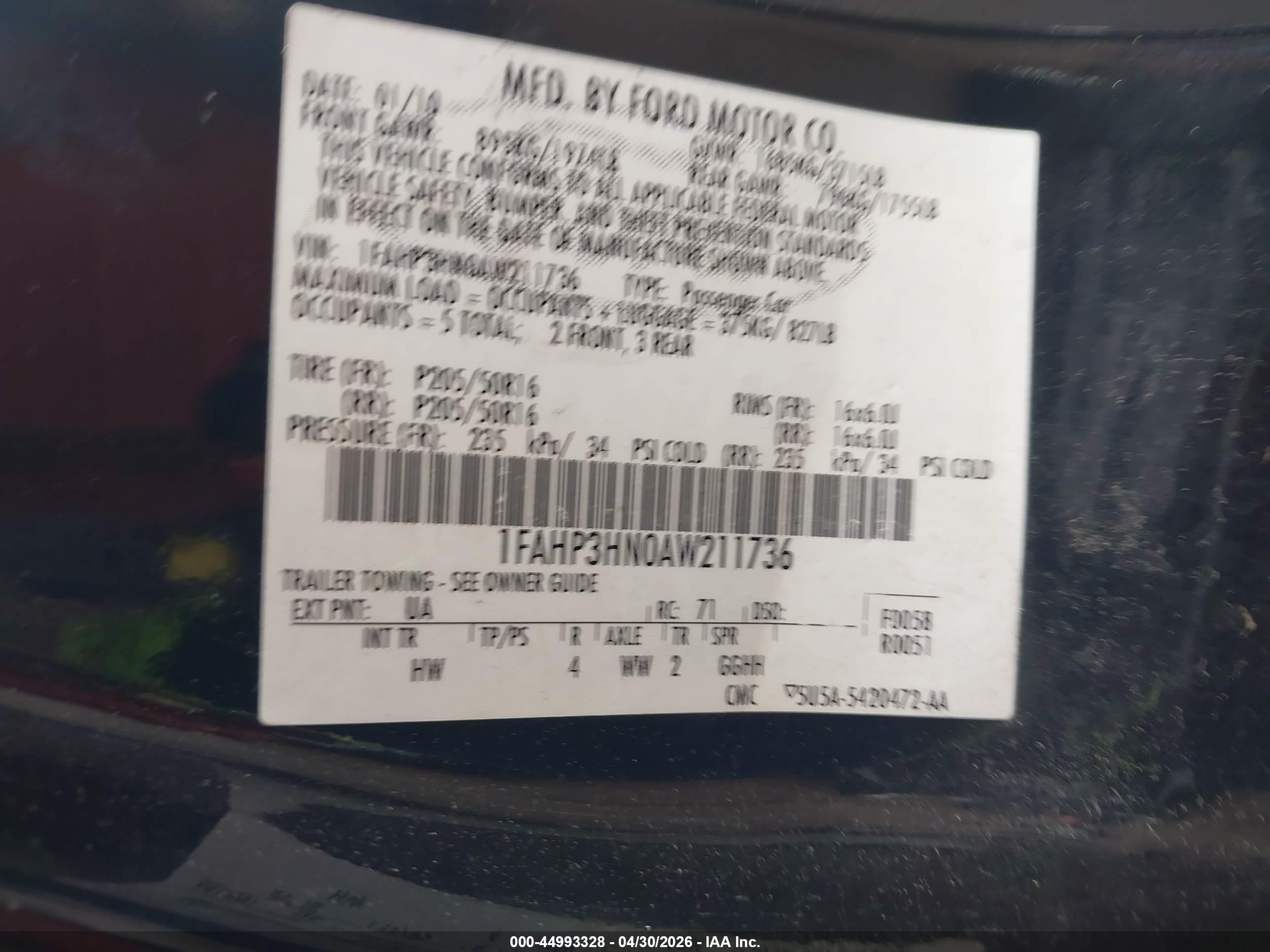 2010 Ford Focus Sel Черный vin: 1FAHP3HN0AW211736