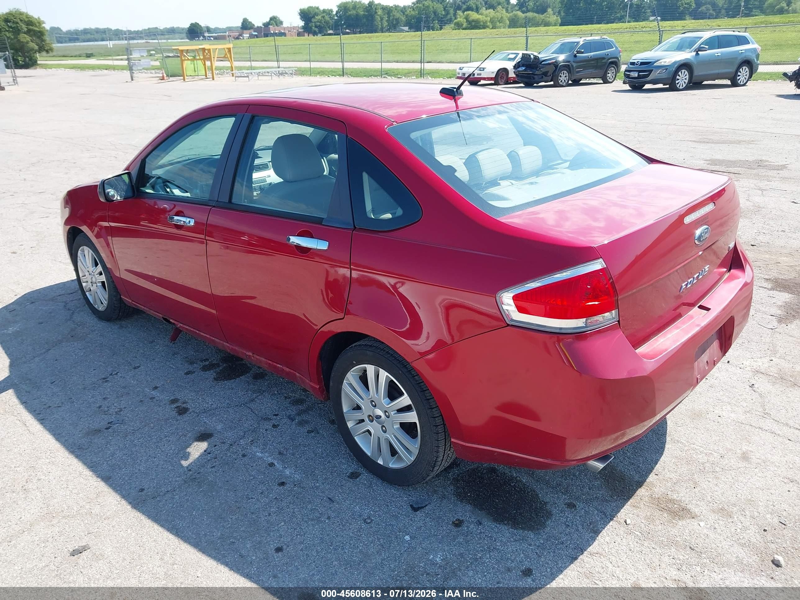 2010 Ford Focus Sel Maroon vin: 1FAHP3HN2AW281707