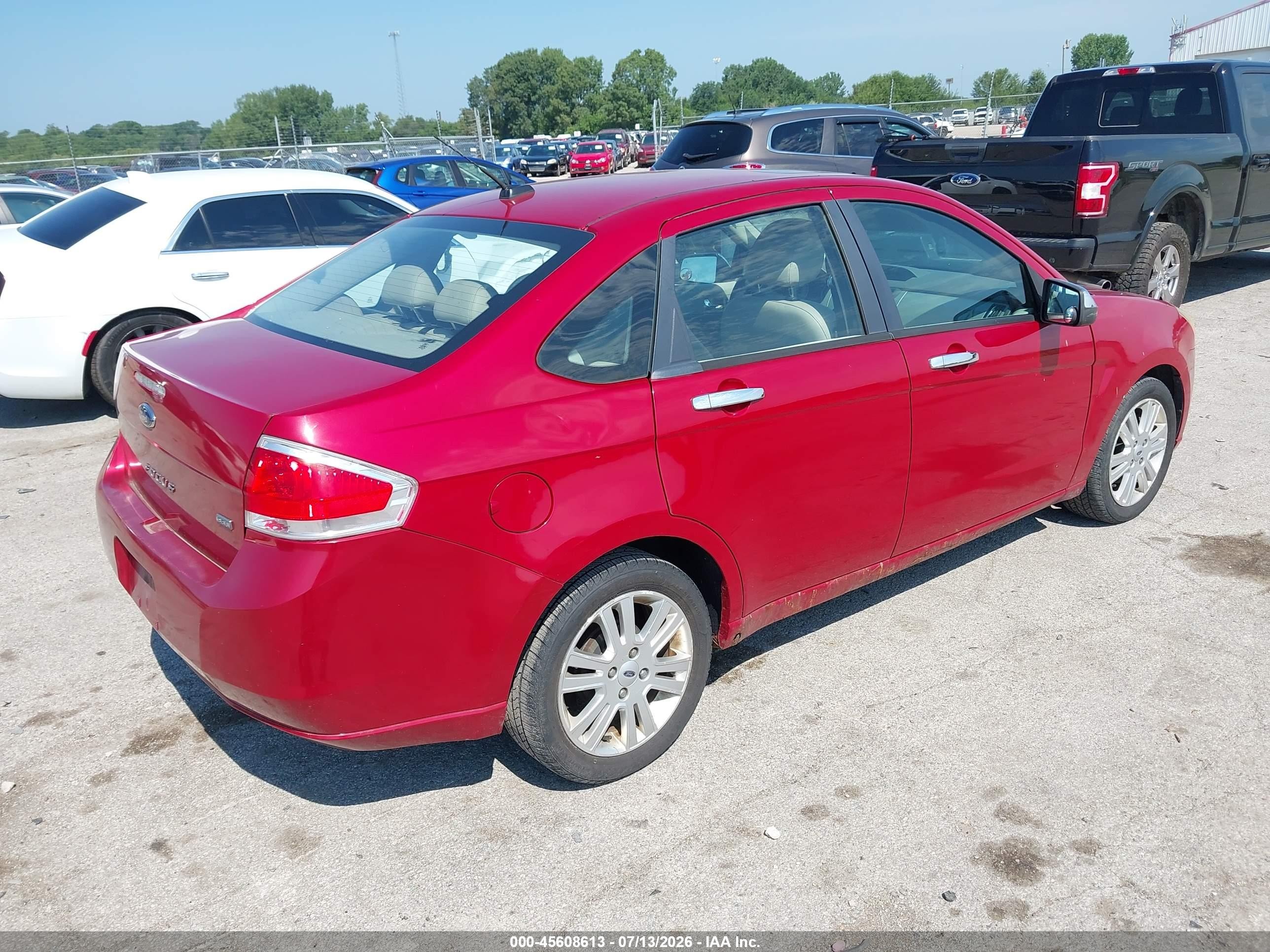 2010 Ford Focus Sel Maroon vin: 1FAHP3HN2AW281707