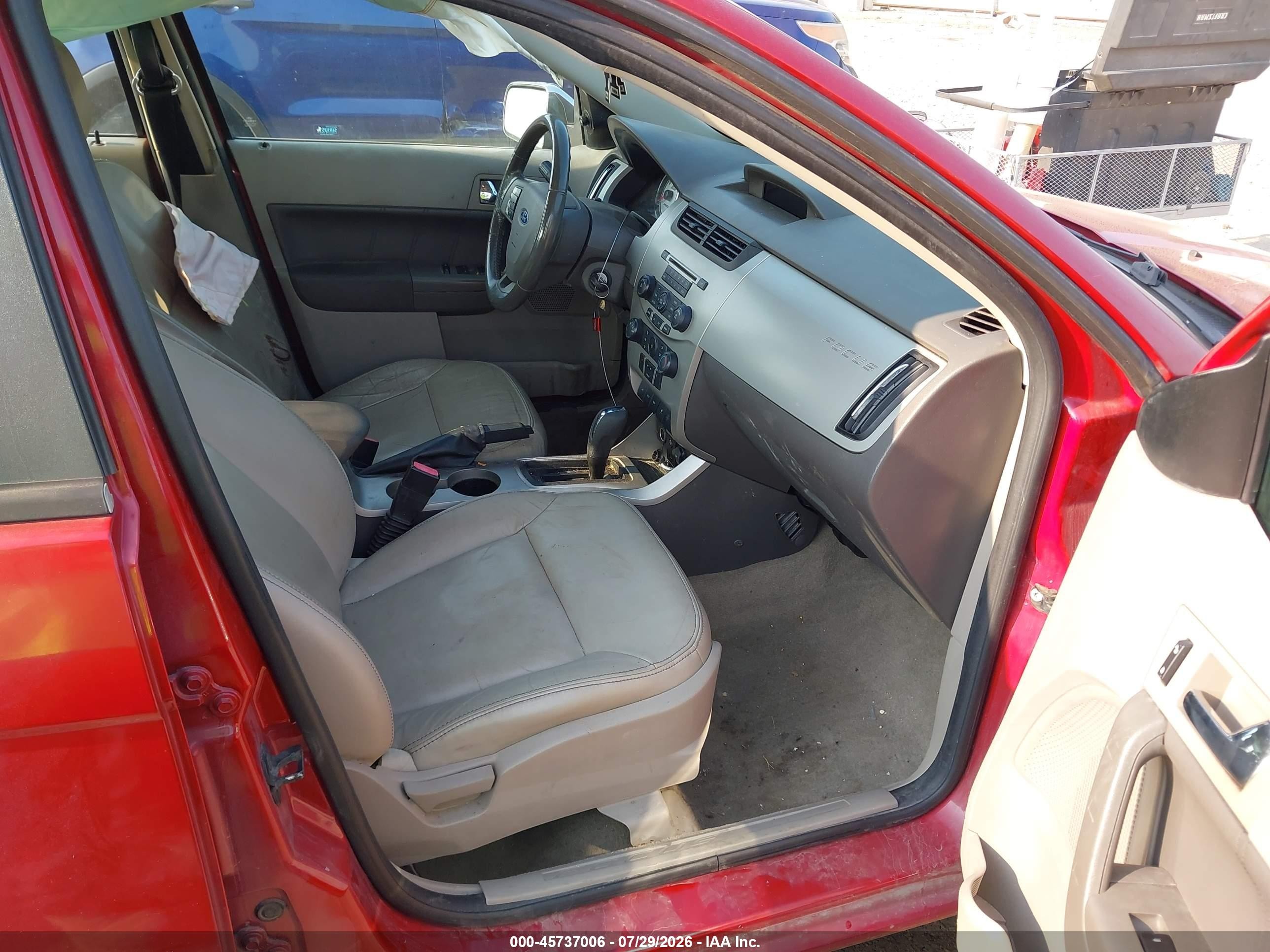 2010 Ford Focus Sel Red vin: 1FAHP3HN3AW172947