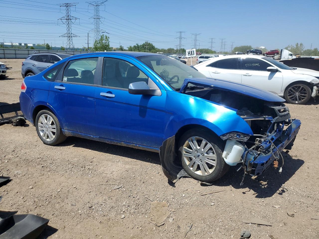 2010 Ford Focus Blue vin: 1FAHP3HN3AW195743
