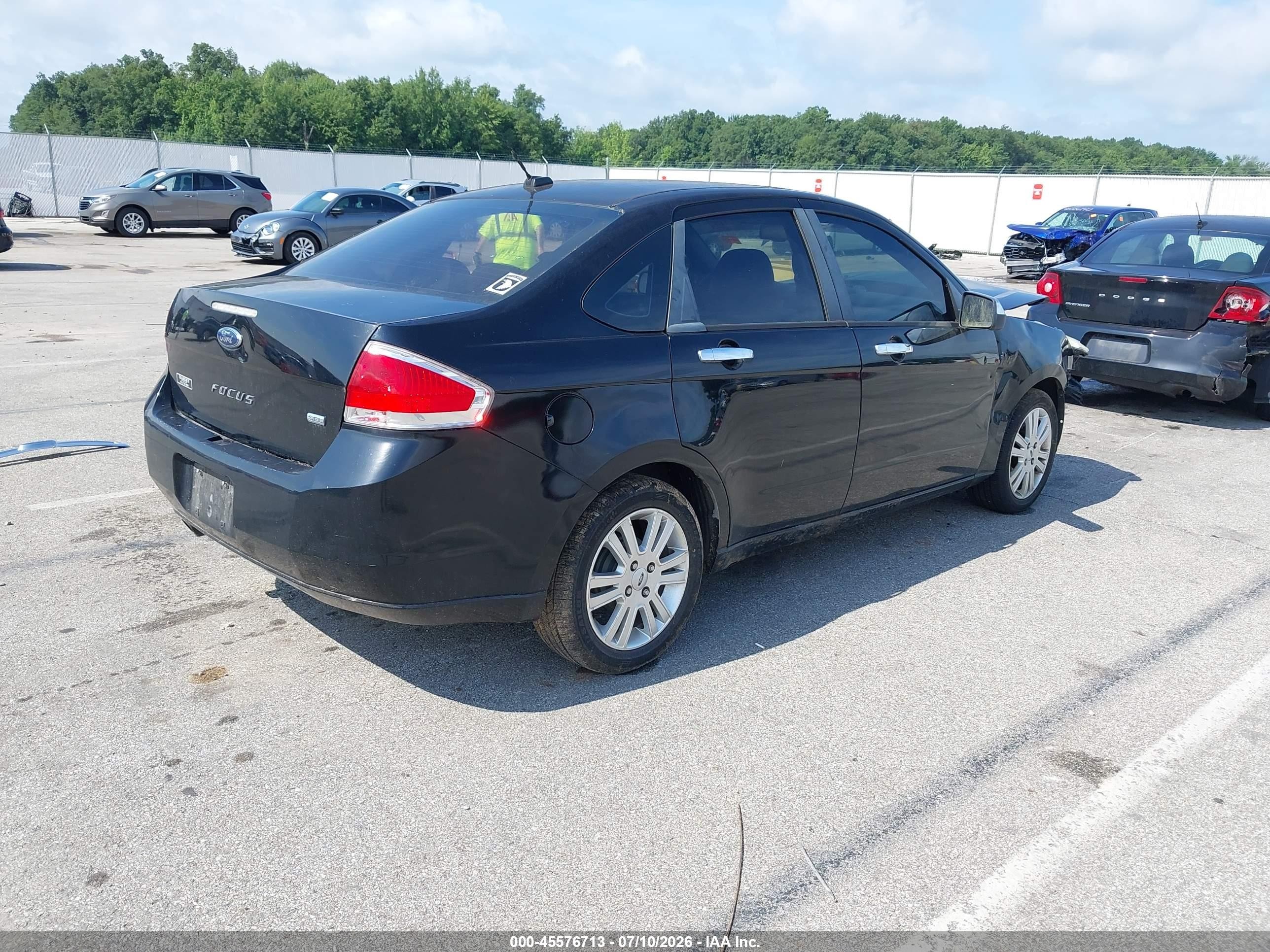 2010 Ford Focus Sel Black vin: 1FAHP3HN4AW129640