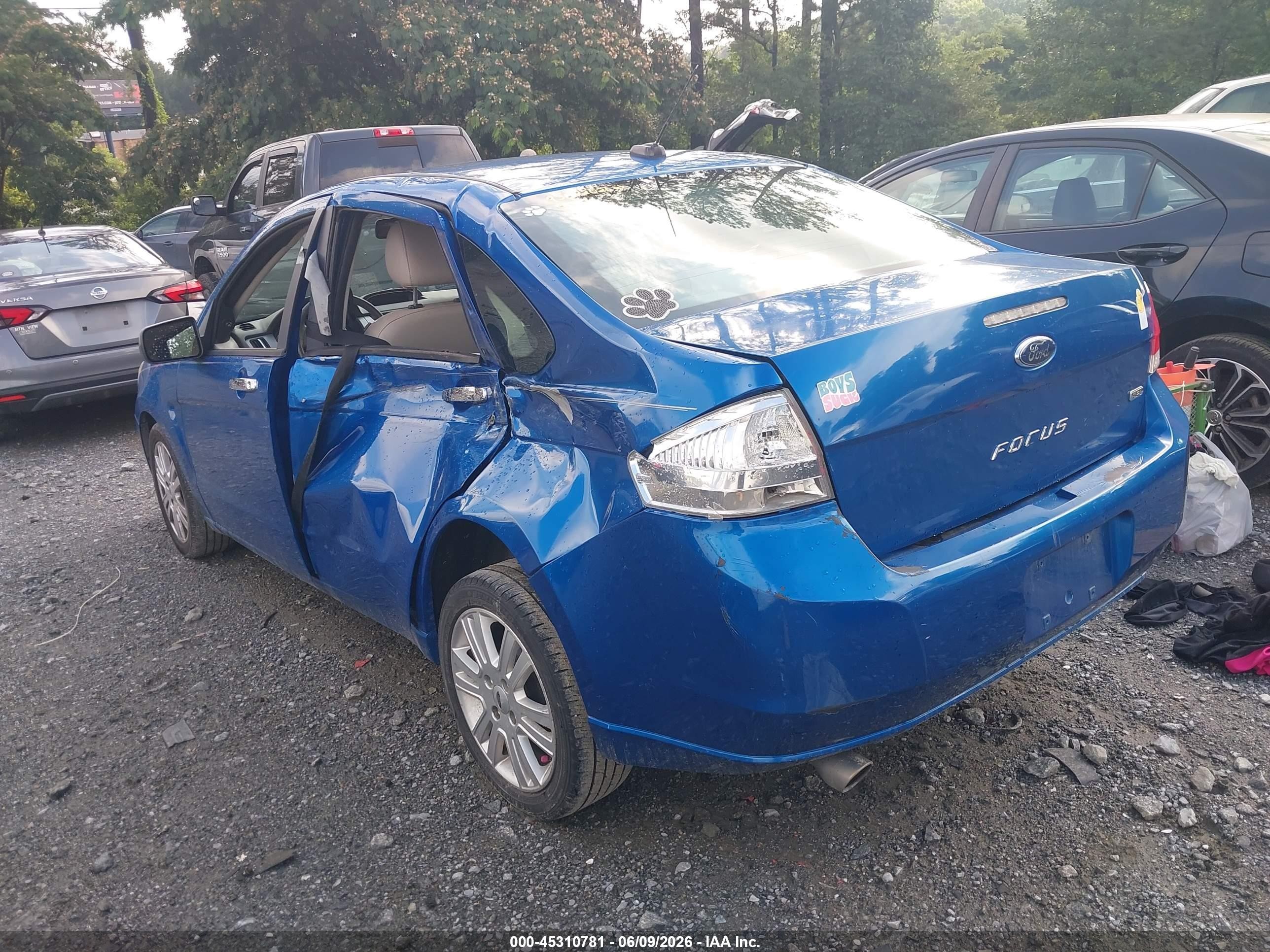 2010 Ford Focus Sel Blue vin: 1FAHP3HN4AW195699