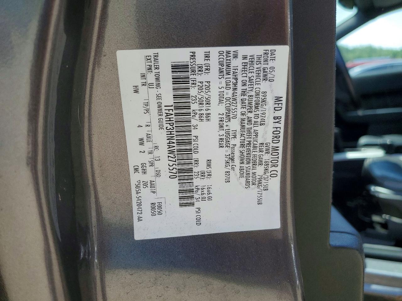 2010 Ford Focus Sel Gray vin: 1FAHP3HN4AW275570