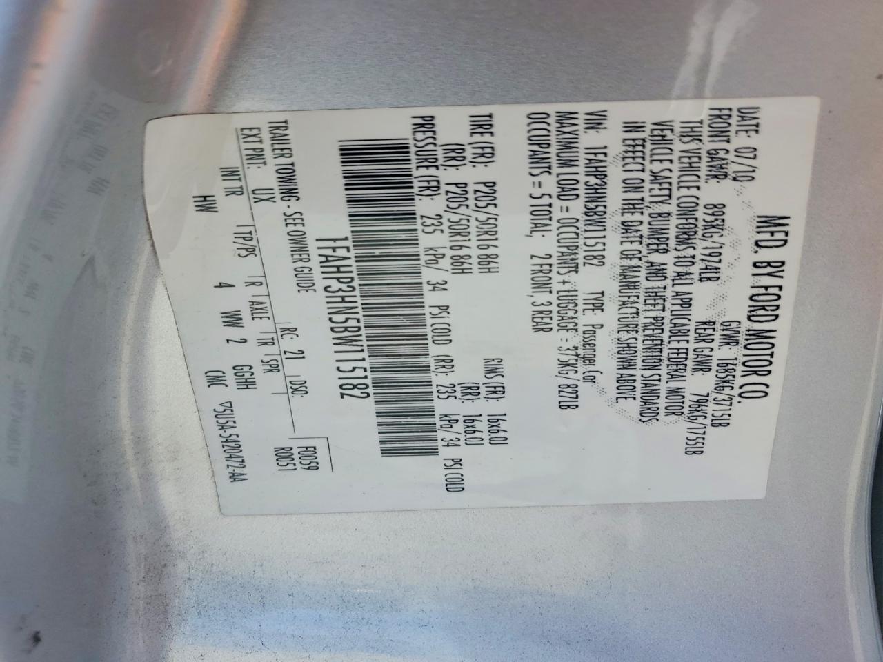 2011 Ford Focus Sel Silver vin: 1FAHP3HN5BW115182