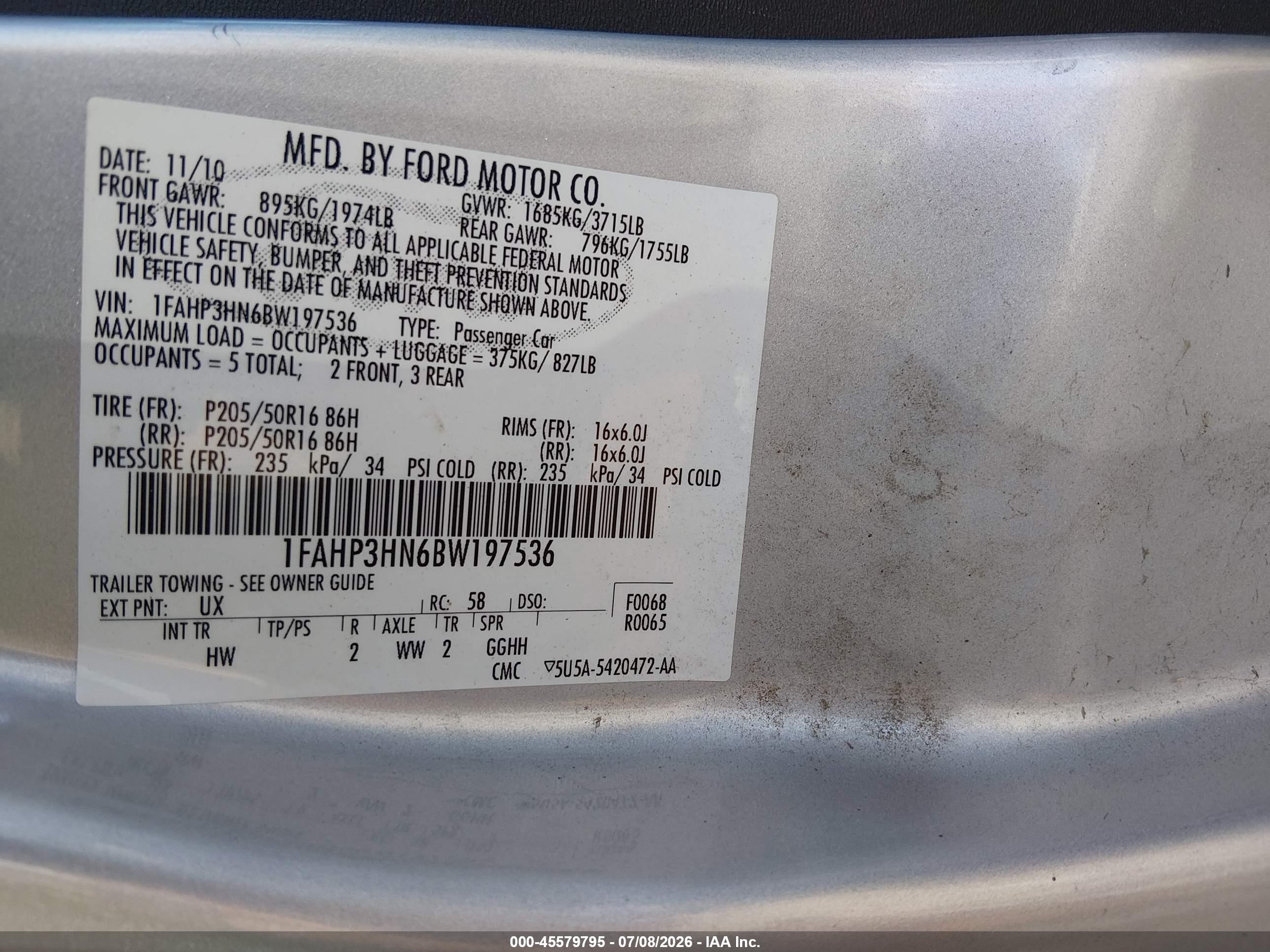 2011 Ford Focus Sel Gray vin: 1FAHP3HN6BW197536