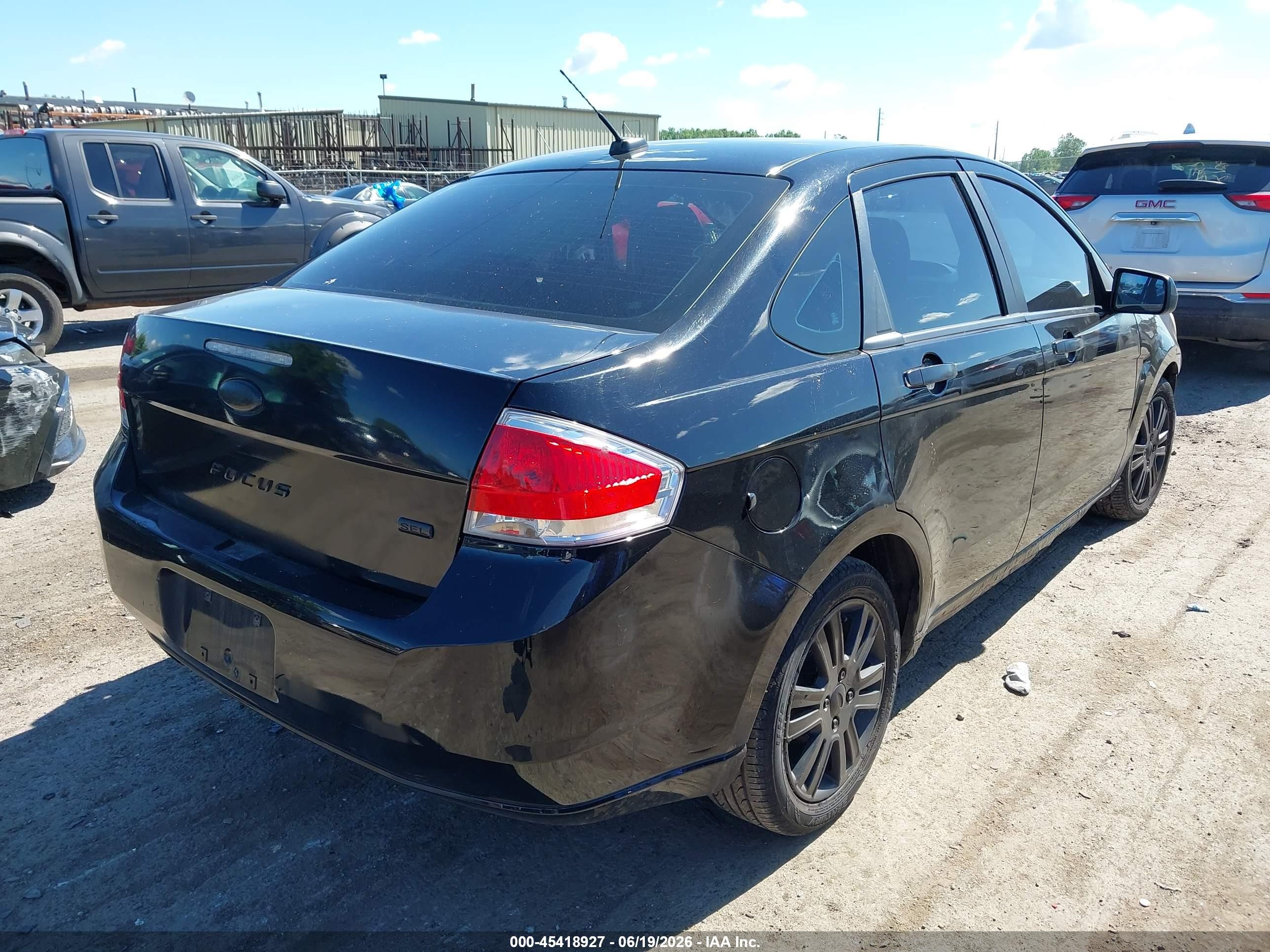 2011 Ford Focus Sel Black vin: 1FAHP3HN9BW164109