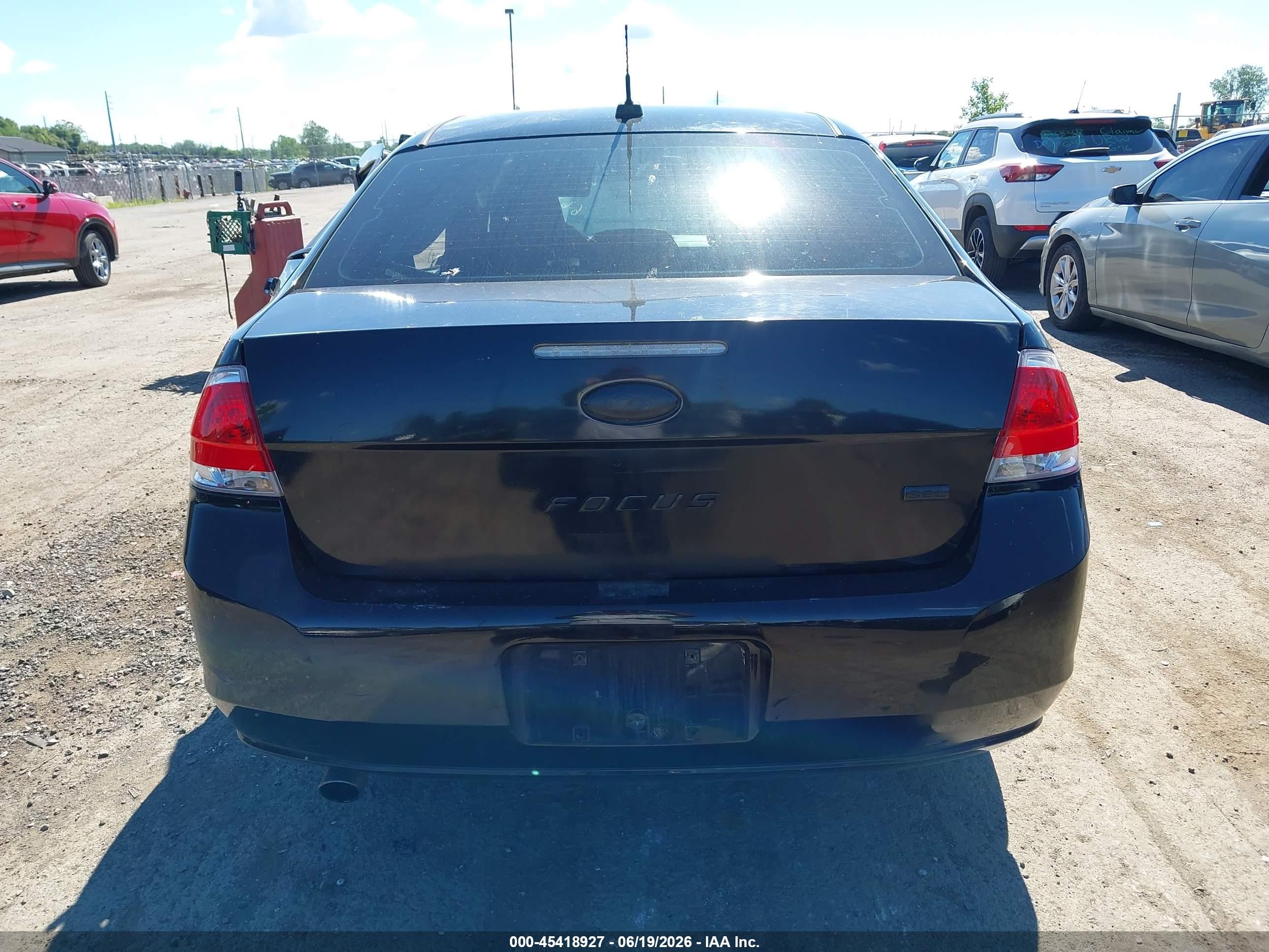 2011 Ford Focus Sel Black vin: 1FAHP3HN9BW164109