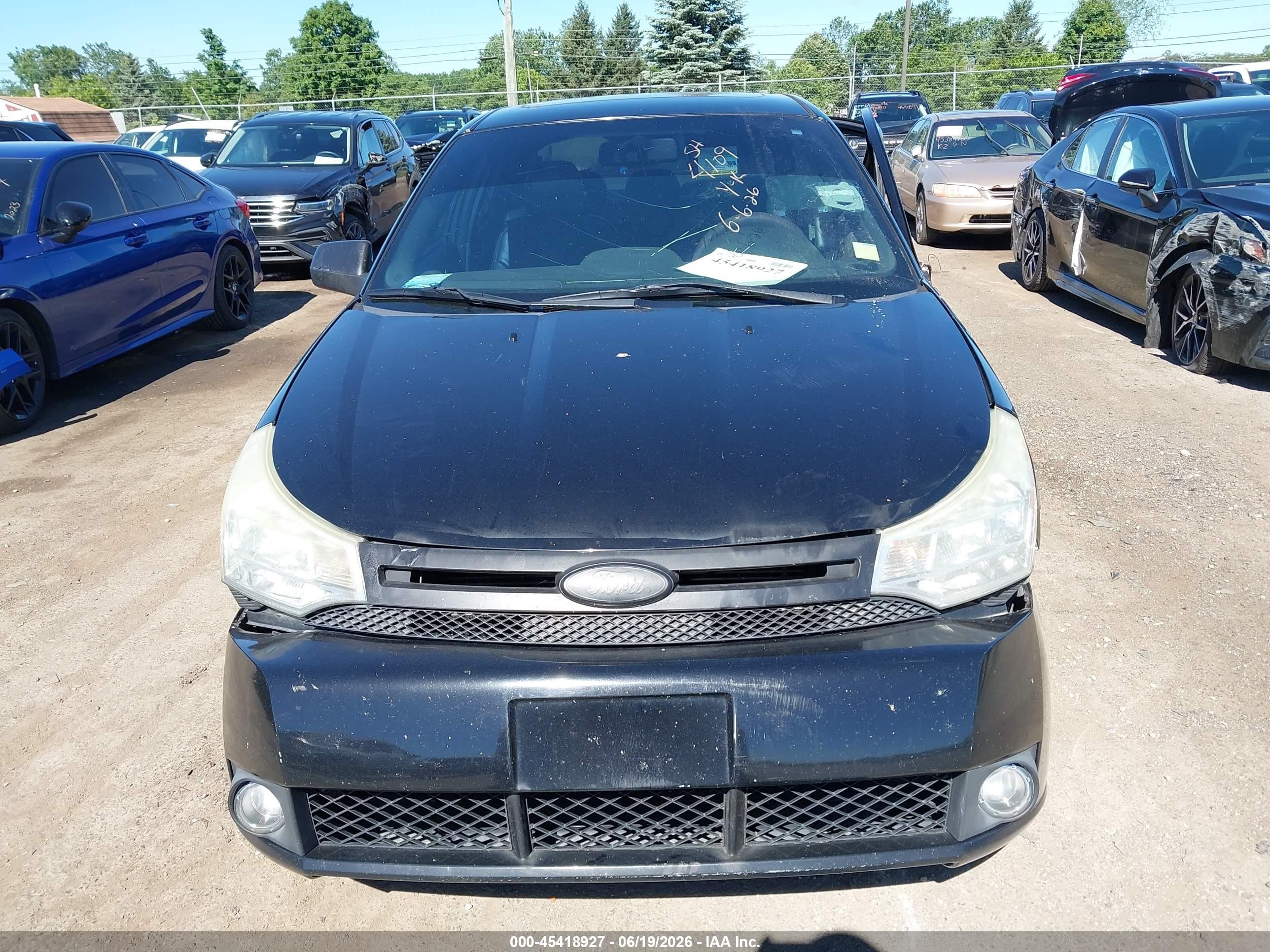 2011 Ford Focus Sel Black vin: 1FAHP3HN9BW164109