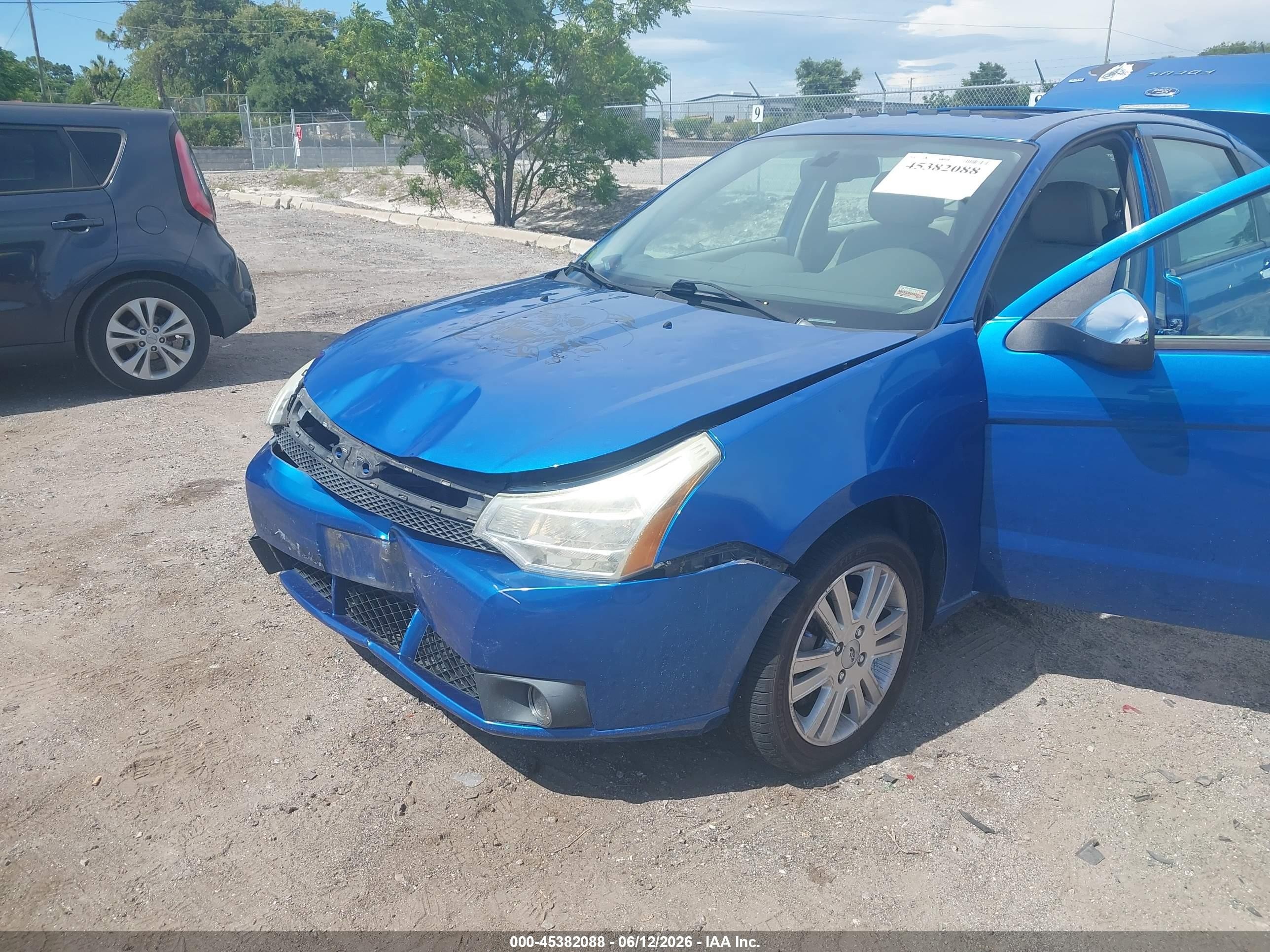 2010 Ford Focus Sel Blue vin: 1FAHP3HNXAW186652